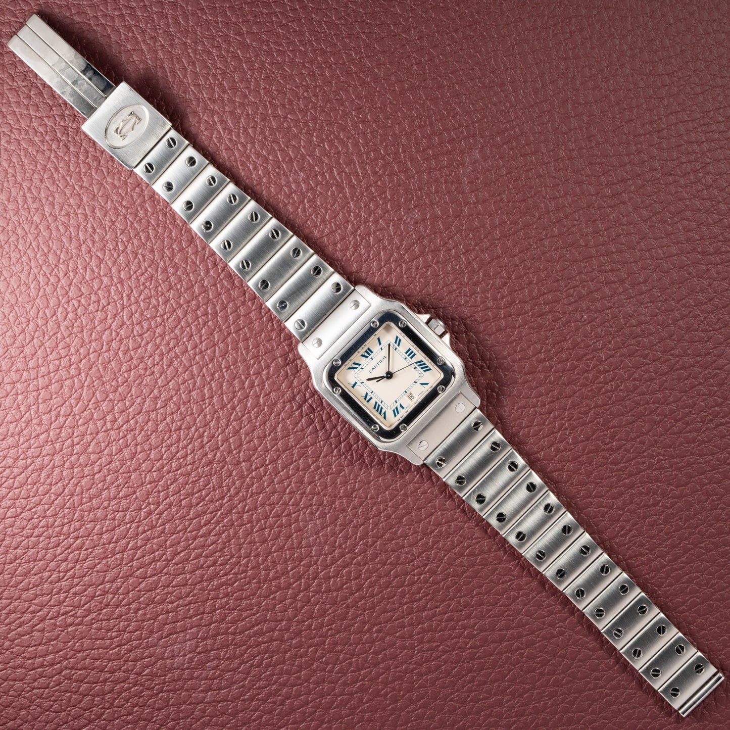 Cartier Santos Galbée Quartz GM 1990s Ref 987901 from 1990s