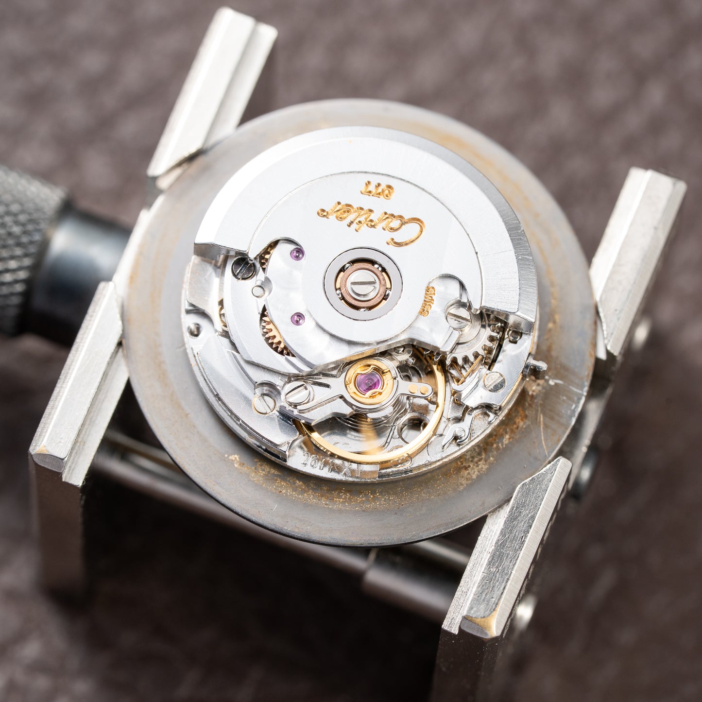 Cartier Santos Octagon Slate “Ghost” Dial Automatic GM Ref. 2965 from 1980s