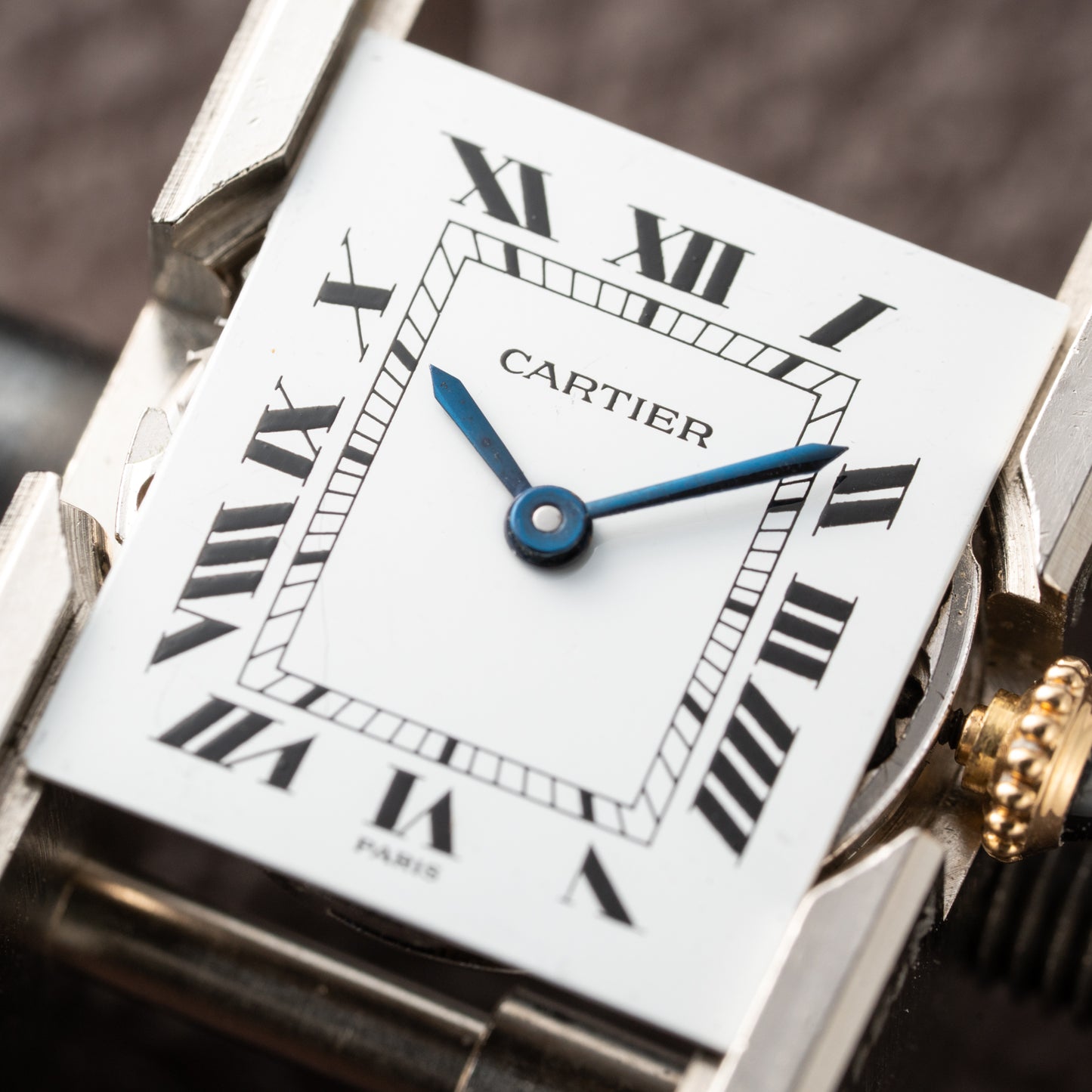Cartier Tank Louis Paris Dial 18K Gold Pre-CPCP Ref. 878087 from 1990s