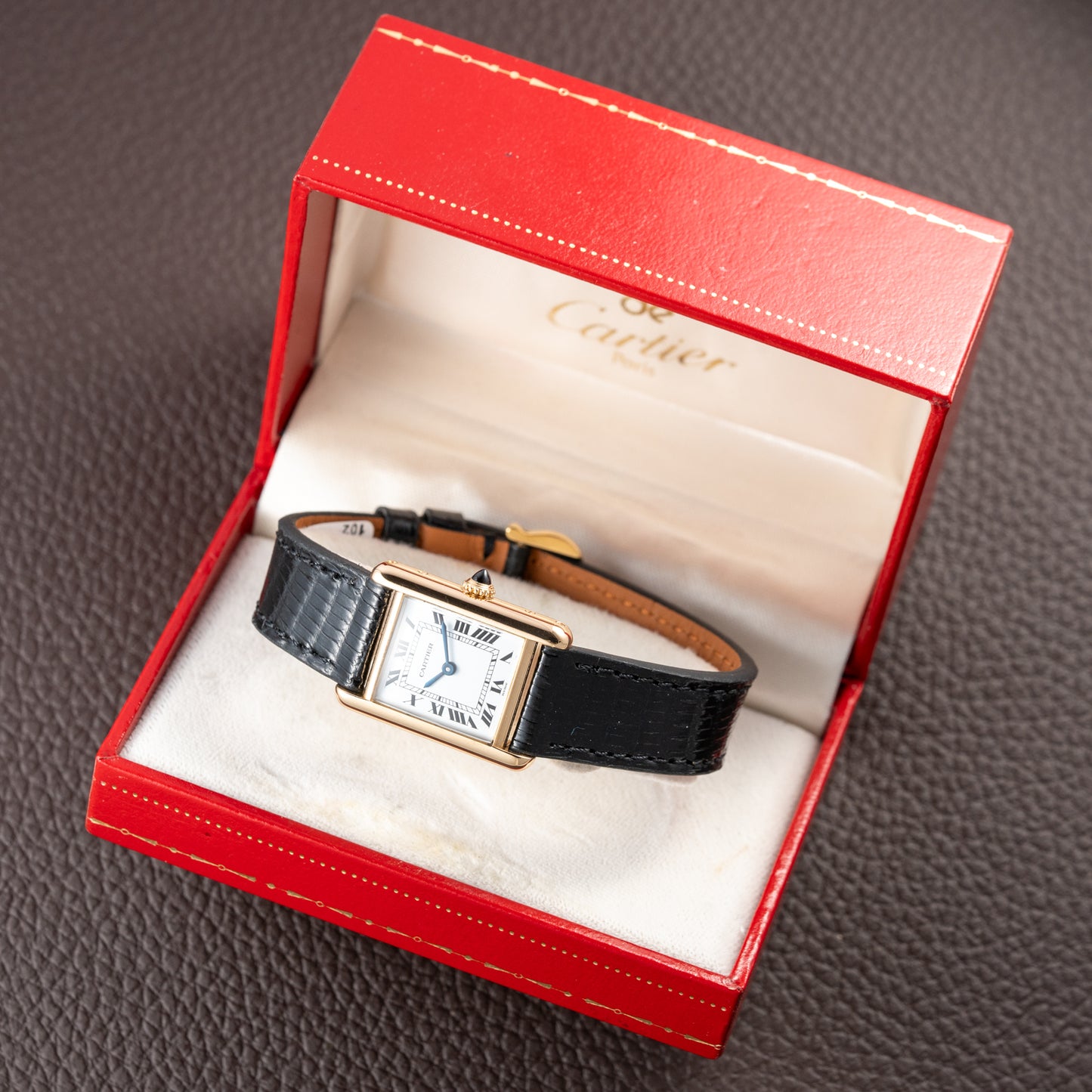 Cartier Tank Louis Paris Dial 18K Gold Pre-CPCP Ref. 878087 from 1990s