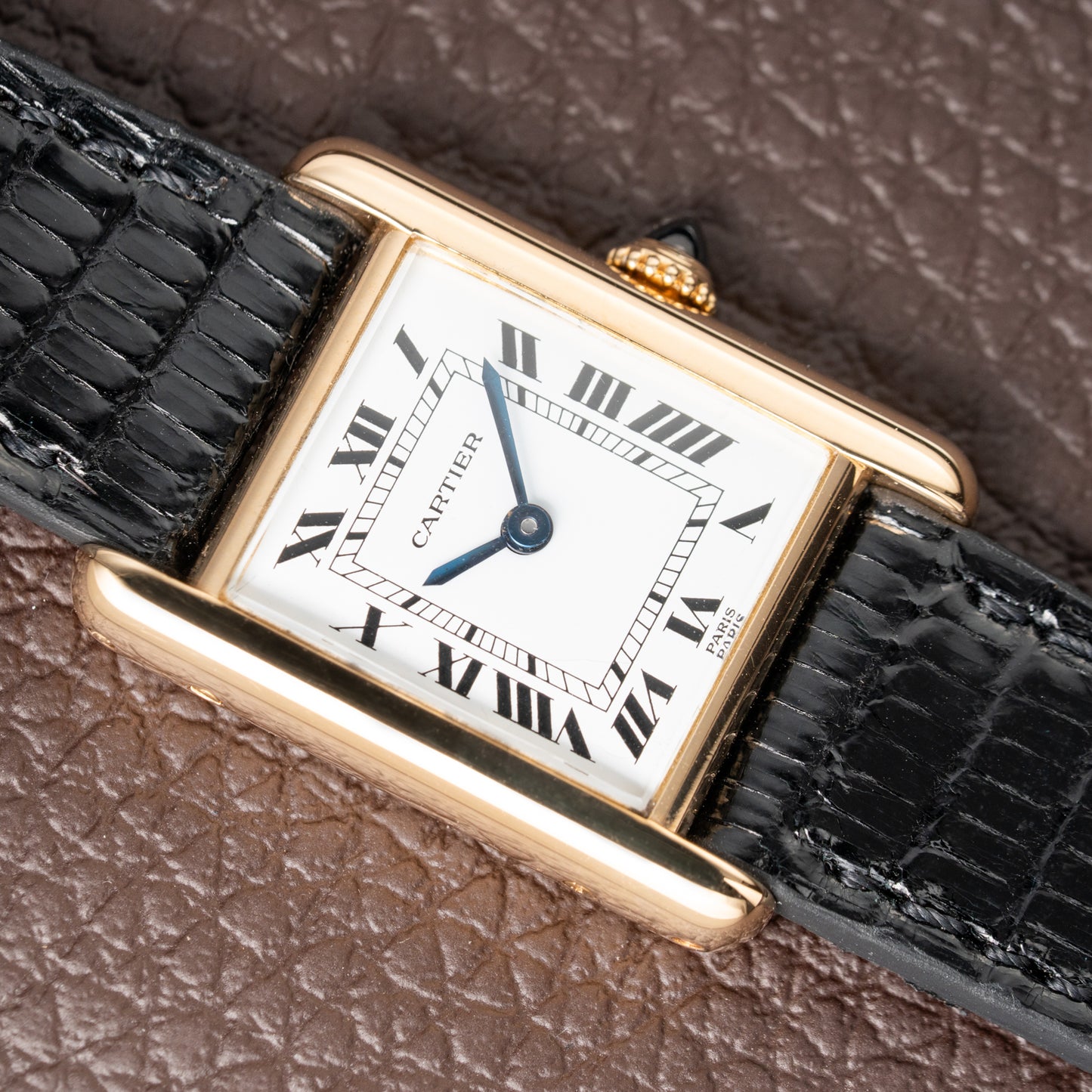 Cartier Tank Louis Paris Dial 18K Gold Pre-CPCP Ref. 878087 from 1990s