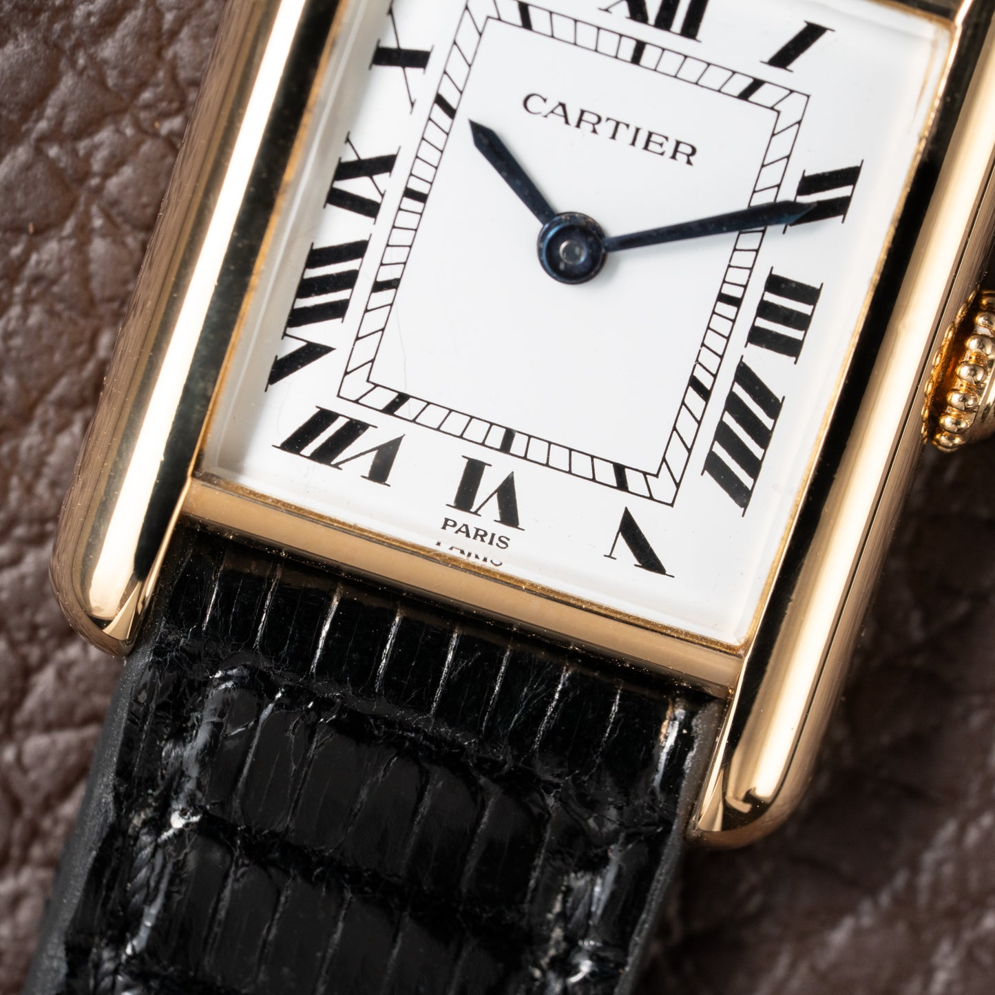 Cartier Tank Louis Paris Dial 18K Gold Pre-CPCP Ref. 878087 from 1990s
