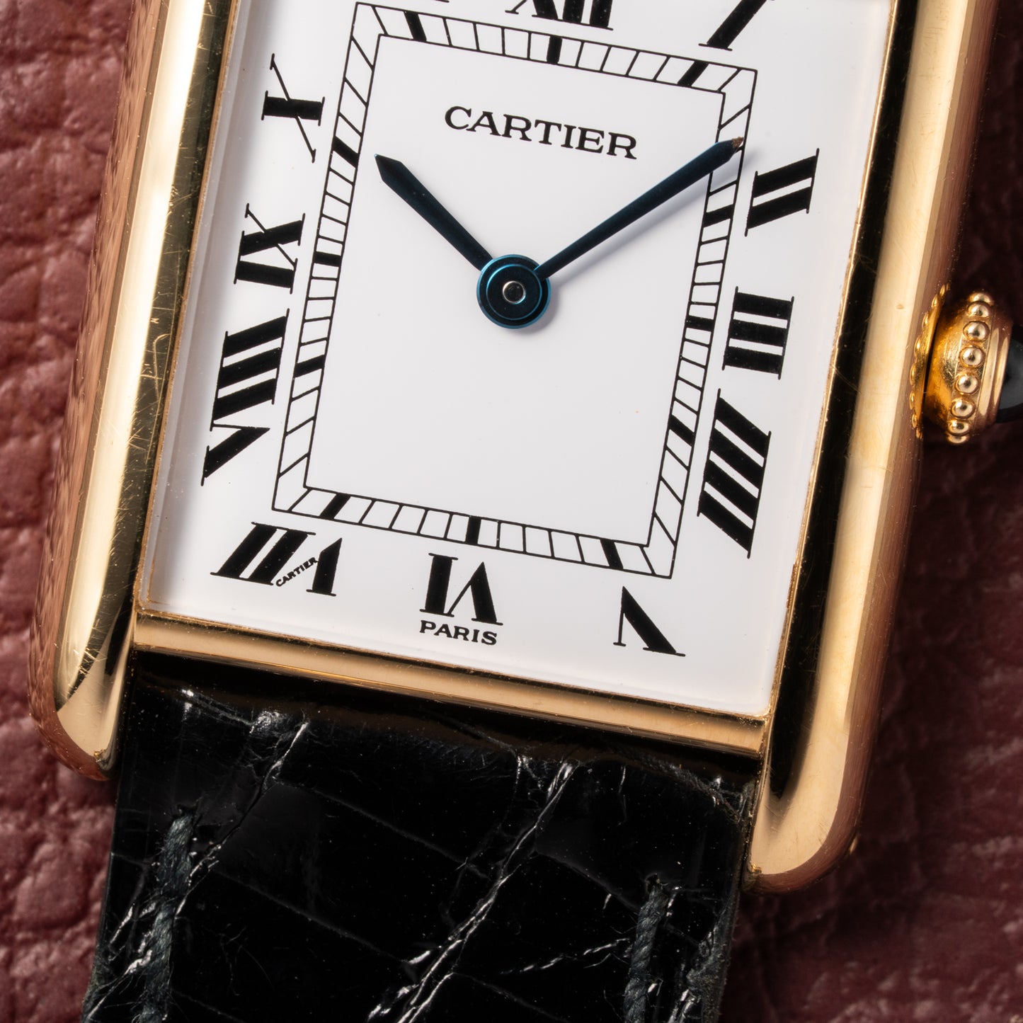 Cartier Tank Louis Paris Dial 18K Ref. 78086 with box and booklets from the 1980s