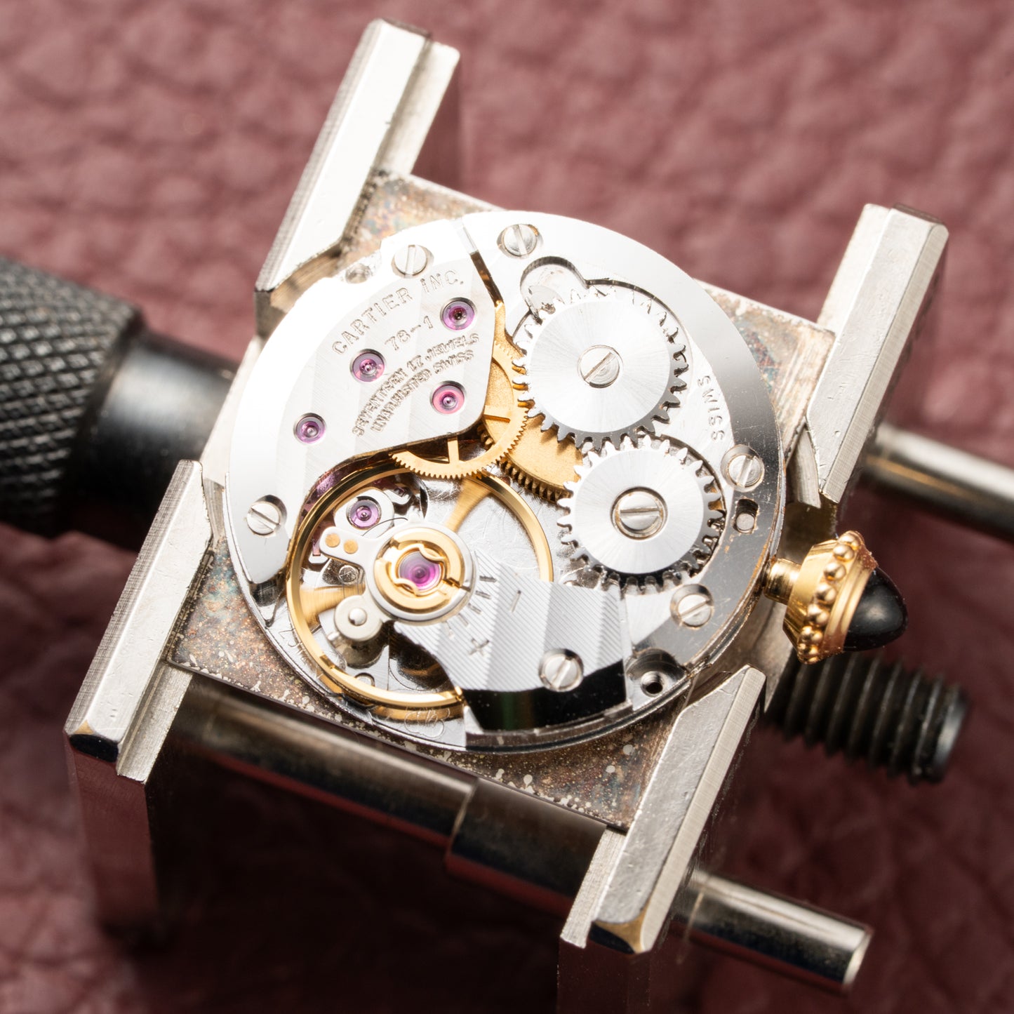 Cartier Tank Louis Paris Dial 18K Yellow Gold PM Ref 78087 from 1980s