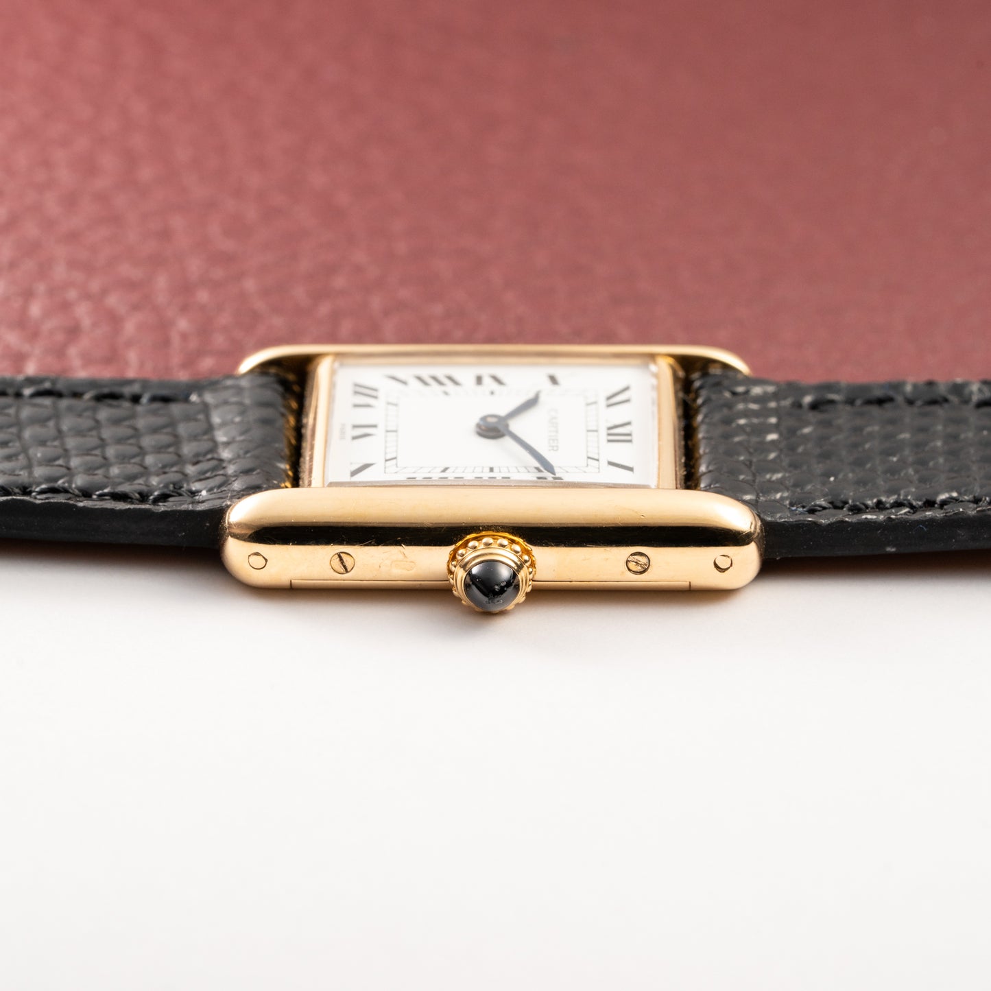 Cartier Tank Louis Paris Dial 18K Yellow Gold PM Ref 78087 from 1980s