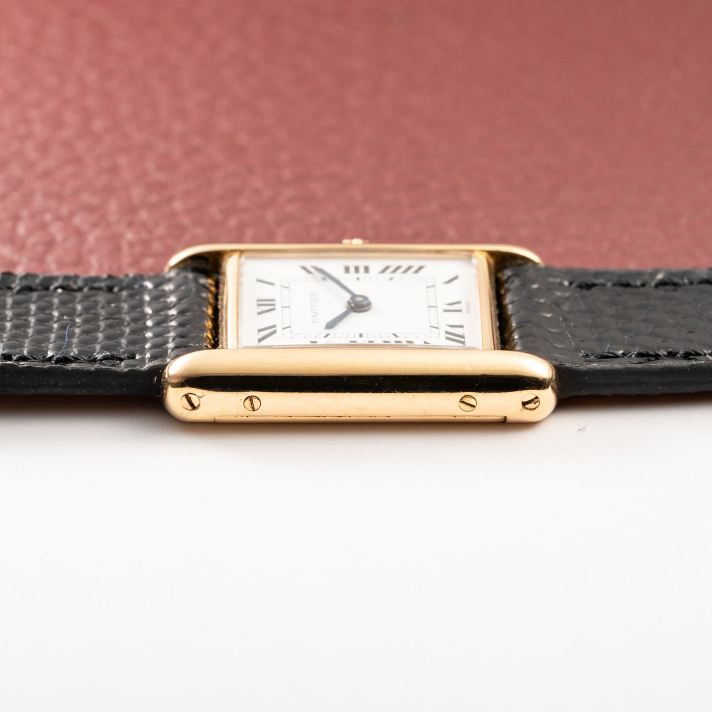 Cartier Tank Louis Paris Dial 18K Yellow Gold PM Ref 78087 from 1980s