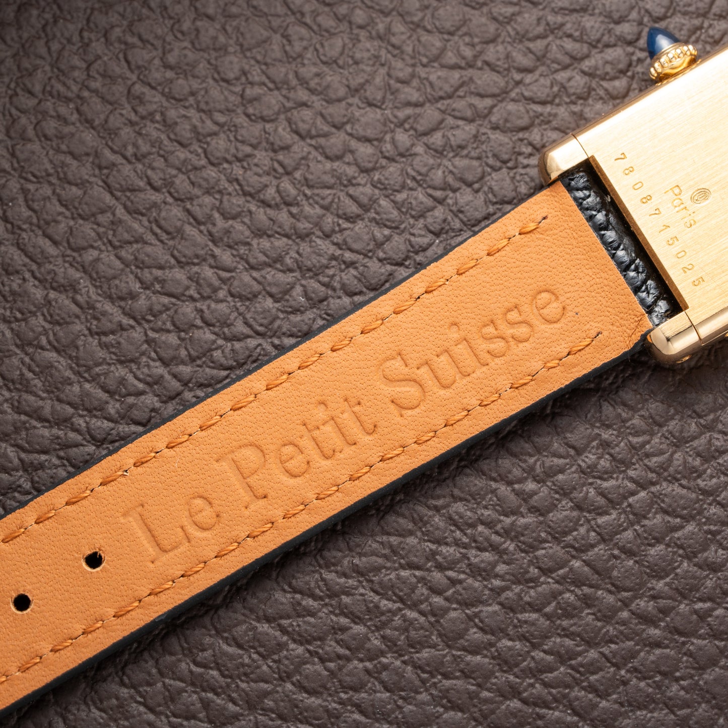 Cartier Tank Louis Paris Dial 18K Yellow Gold PM Ref 78087 from 1980s
