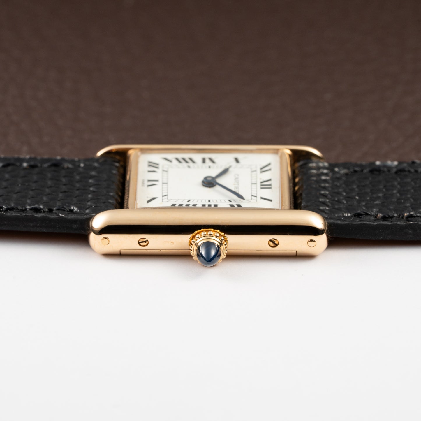 Cartier Tank Louis Paris Dial 18K Yellow Gold PM Ref 78087 from 1980s