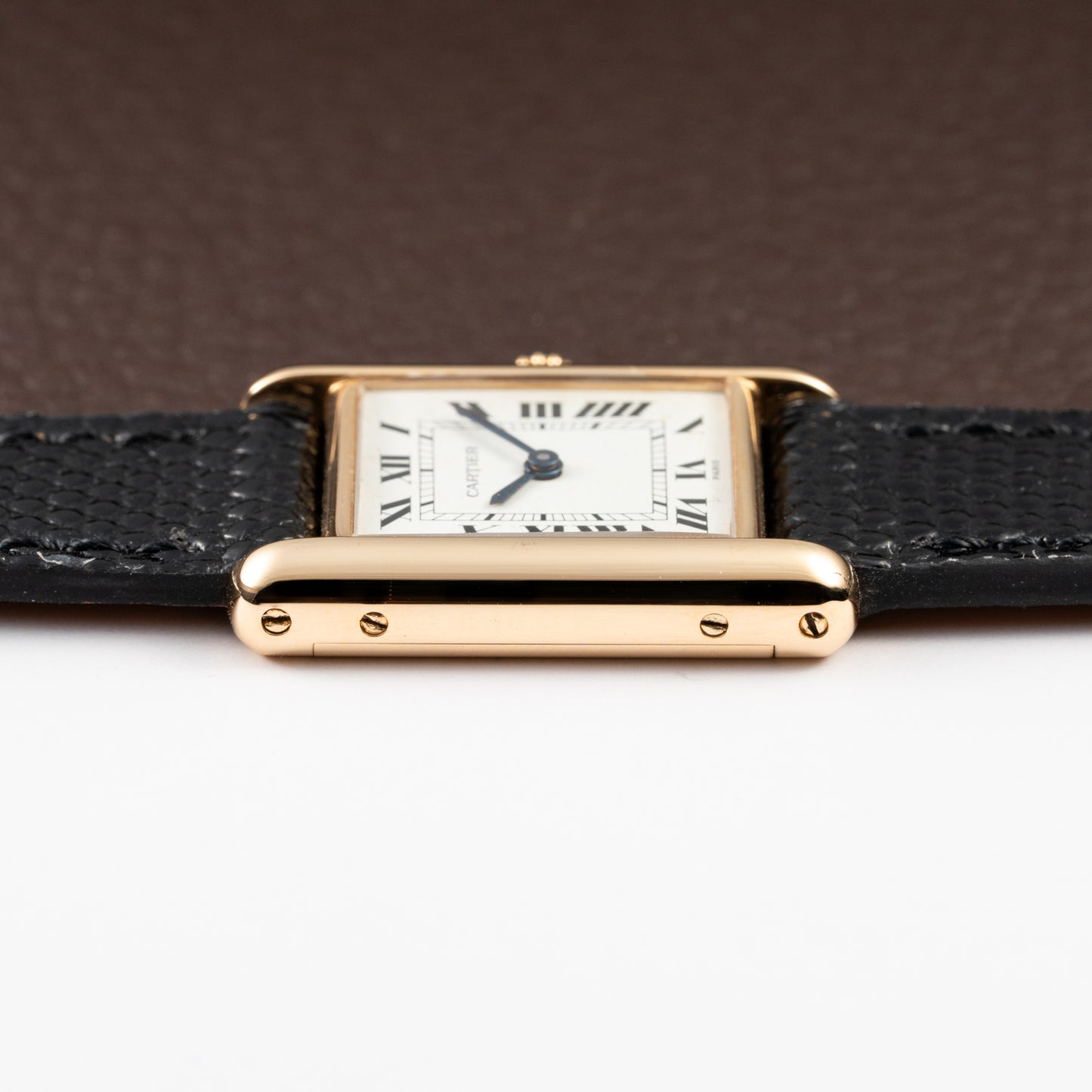 Cartier Tank Louis Paris Dial 18K Yellow Gold PM Ref 78087 from 1980s
