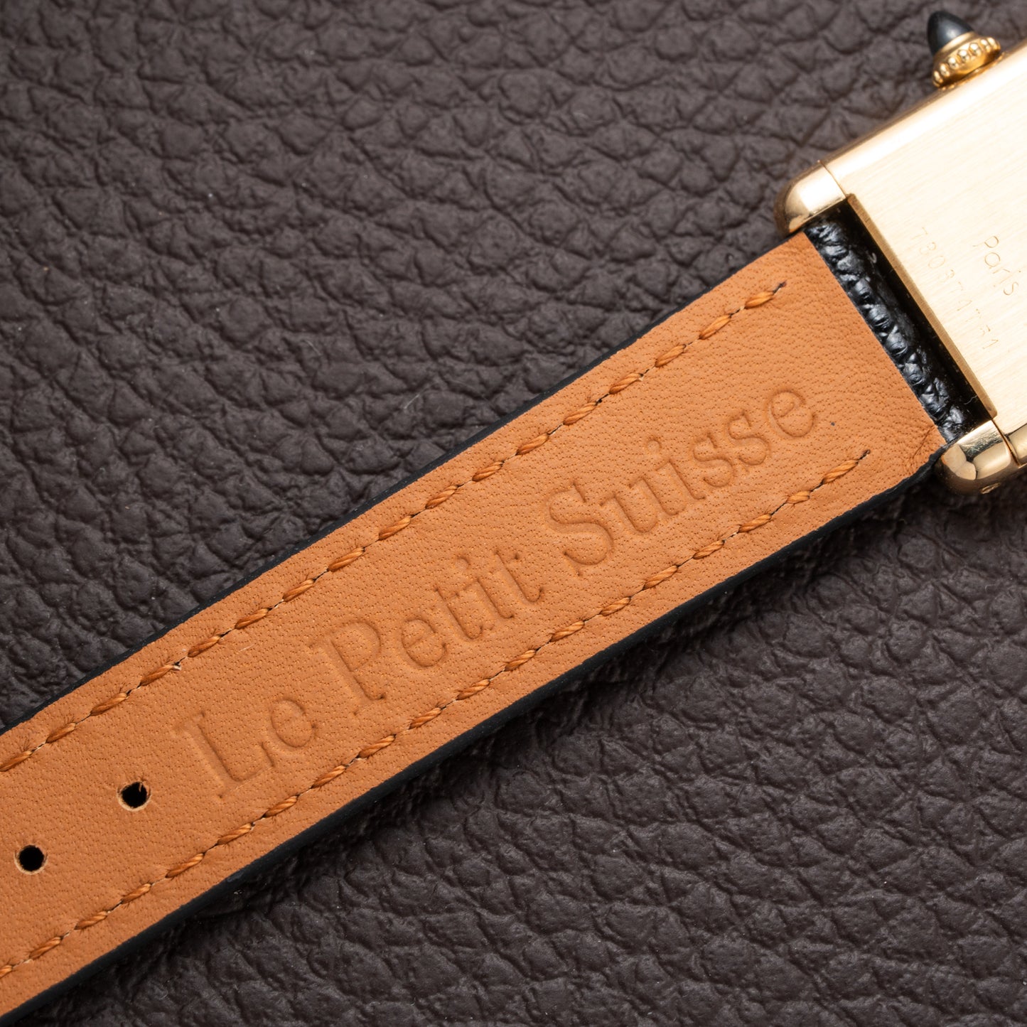 Cartier Tank Louis Paris Dial 18K Yellow Gold PM Ref 78087 from 1980s