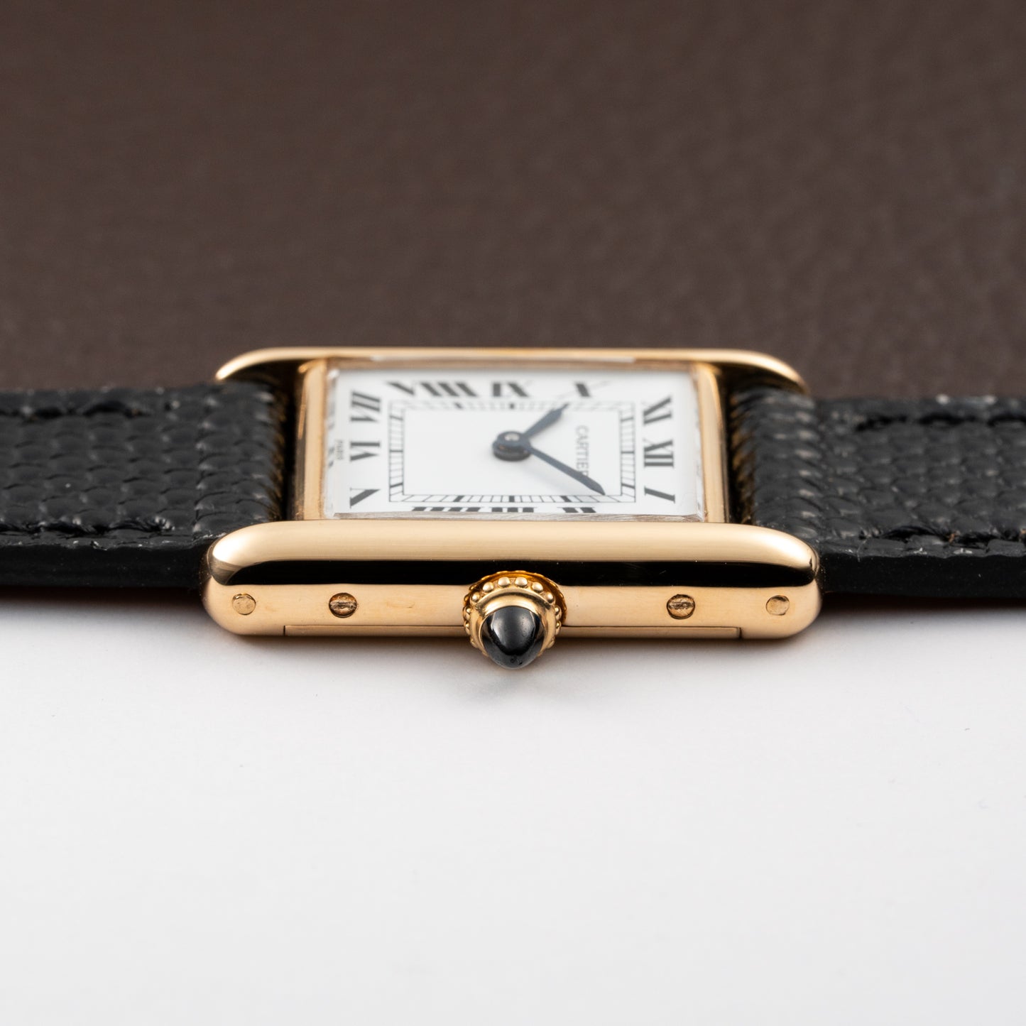 Cartier Tank Louis Paris Dial 18K Yellow Gold PM Ref 78087 from 1980s