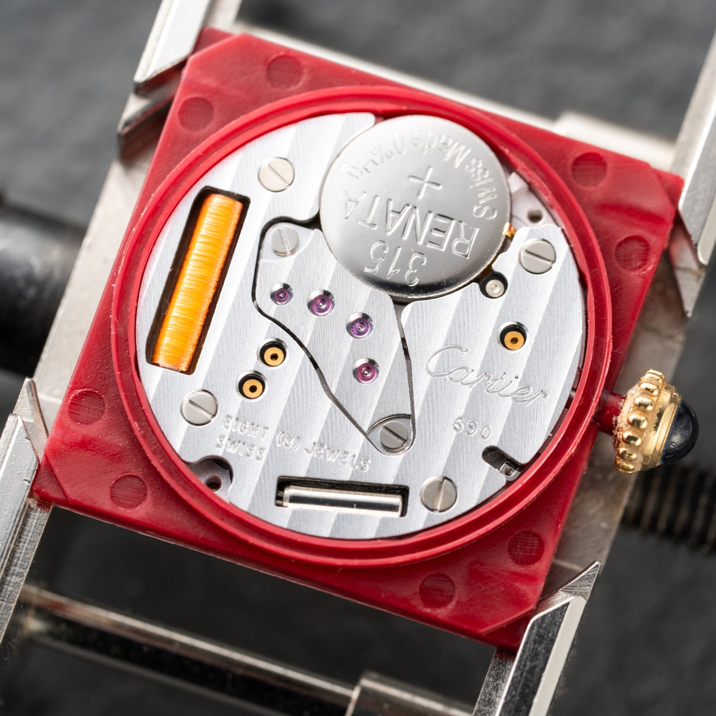 Cartier Must de Tank Vermeil Trinity Dial Reference 590005