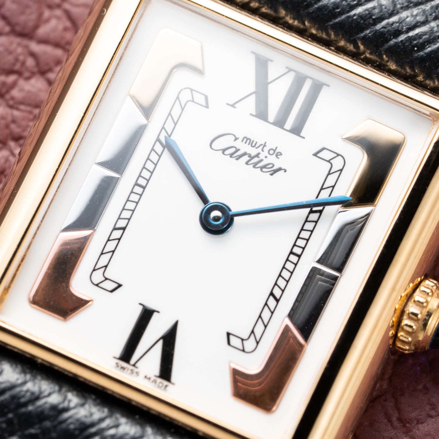 Cartier Must de Tank Vermeil Trinity Dial Reference 590005
