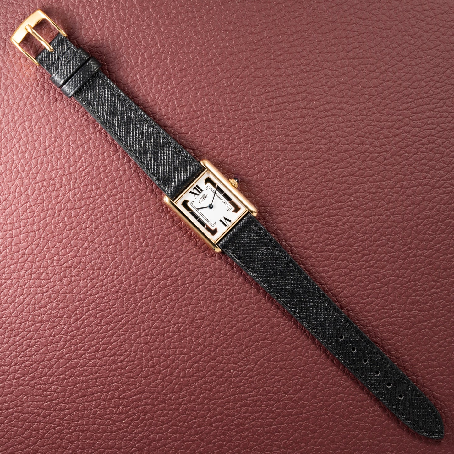 Cartier Must de Tank Vermeil Trinity Dial Reference 590005