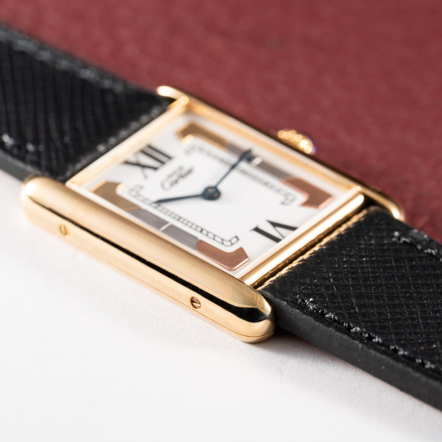 Cartier Must de Tank Vermeil Trinity Dial Reference 590005