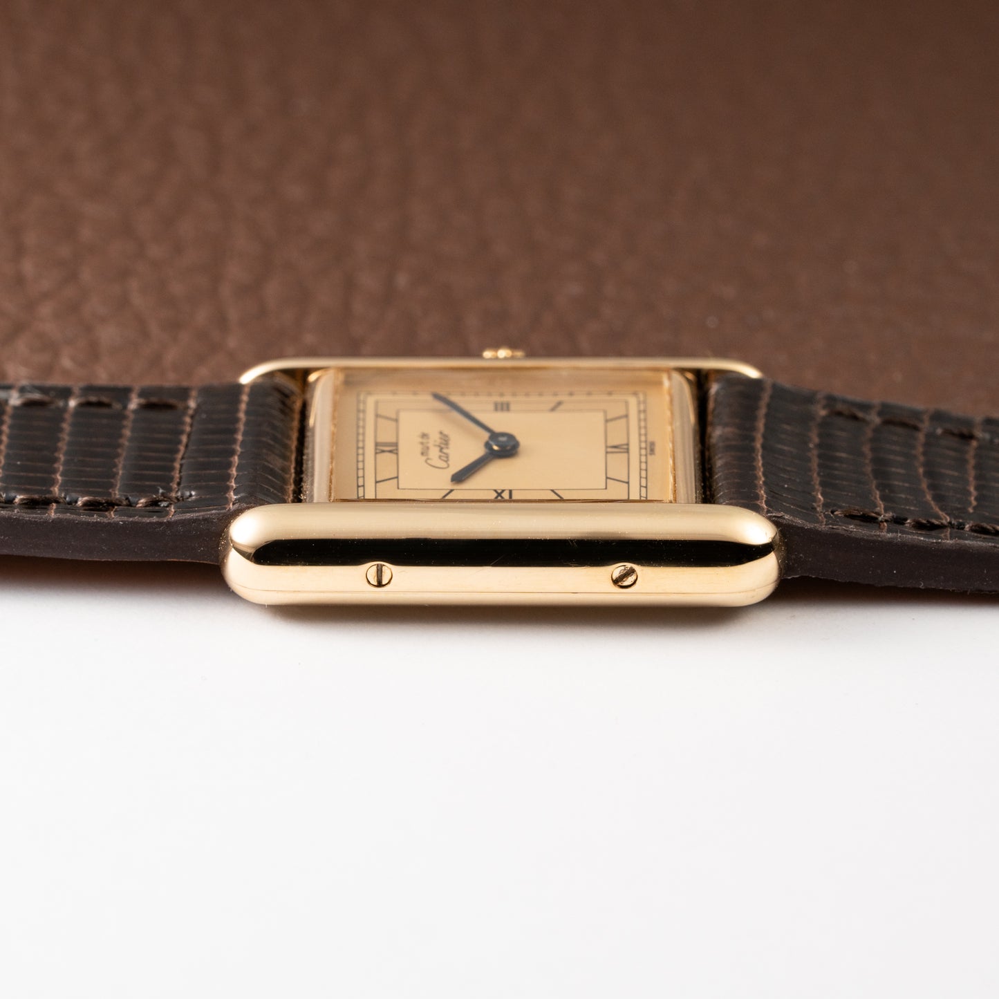 Cartier Must de Tank Vermeil Art Deco Roman Dial PM Reference 3 66001