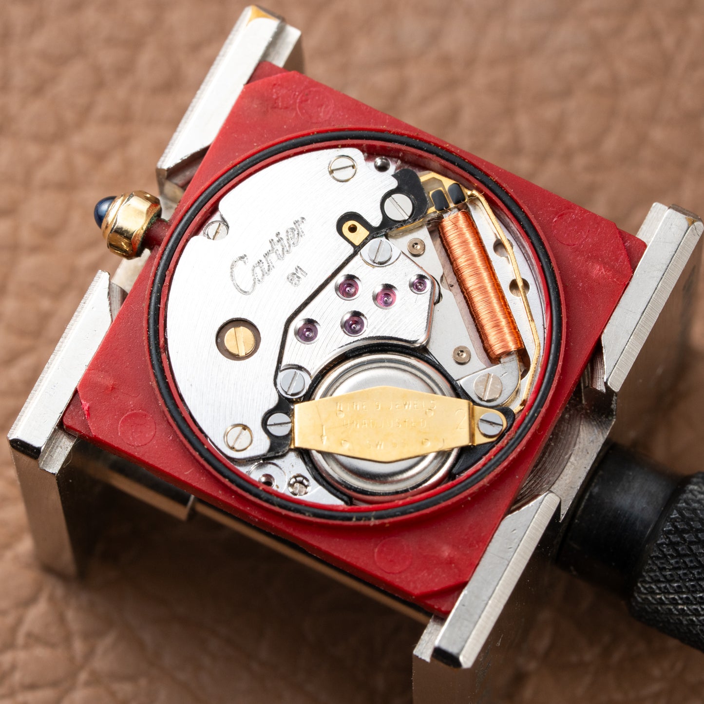 Cartier Tank Must de Vermeil Silver Art Deco Roman Dial GM Reference 6 81006