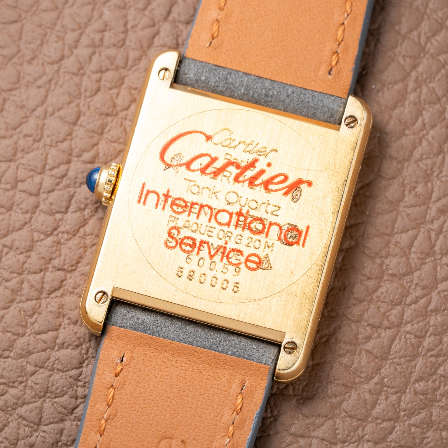 Cartier Must de Tank Vermeil Grey Art Deco Dial Reference 590005 from 1990s