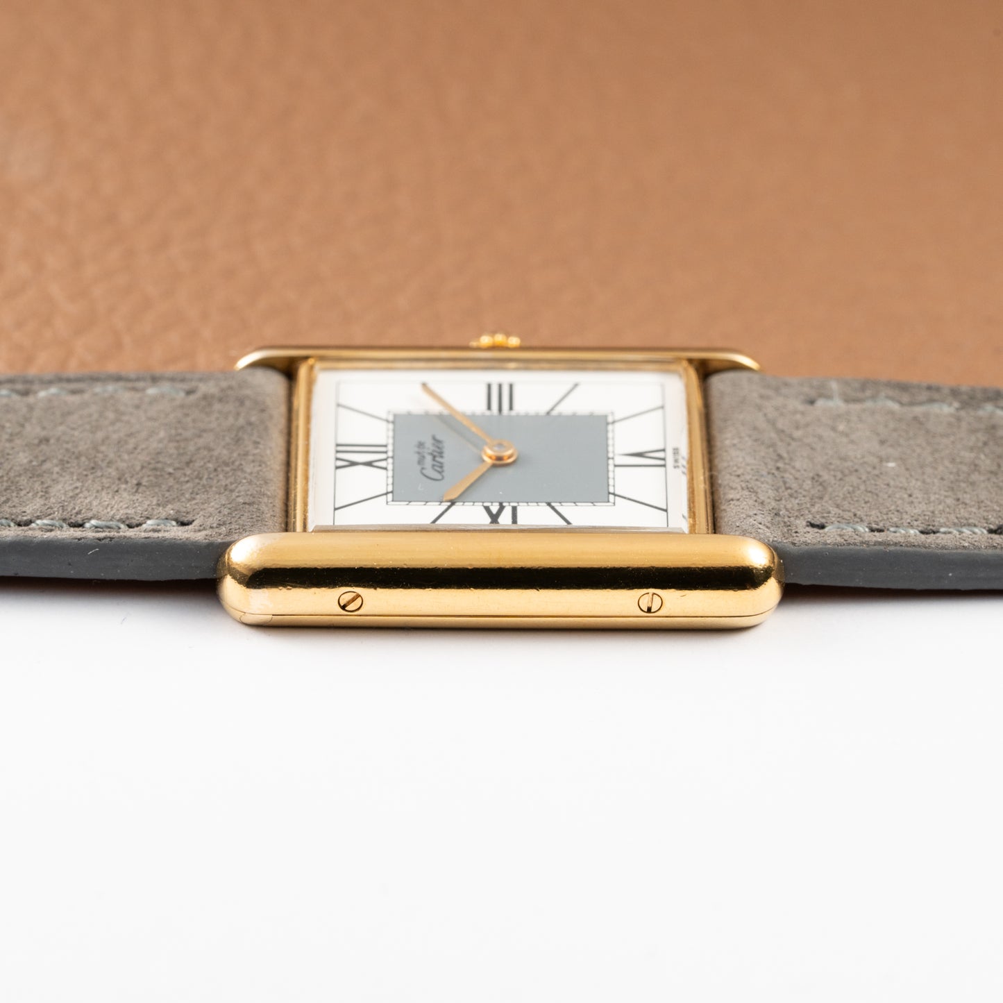 Cartier Must de Tank Vermeil Grey Art Deco Dial Reference 590005 from 1990s