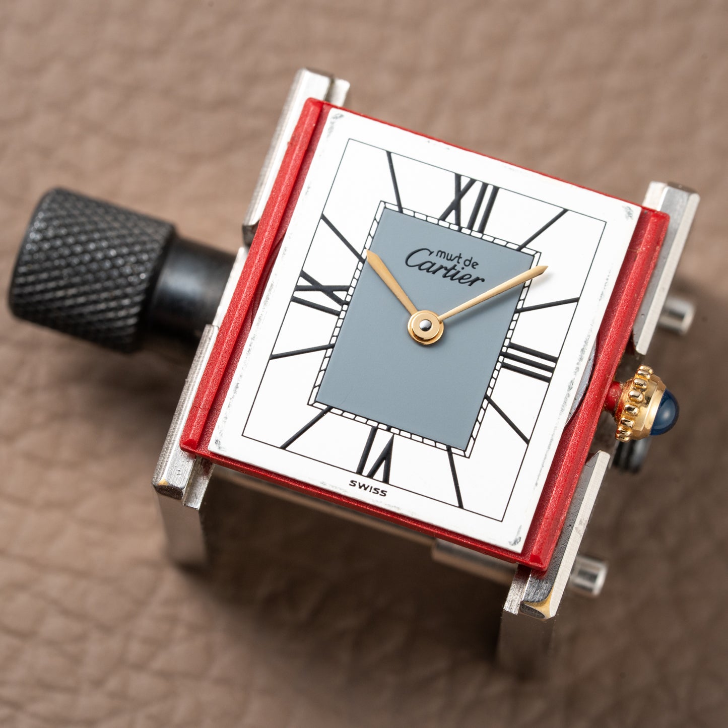 Cartier Must de Tank Vermeil Grey Art Deco Dial Reference 590005 from 1990s