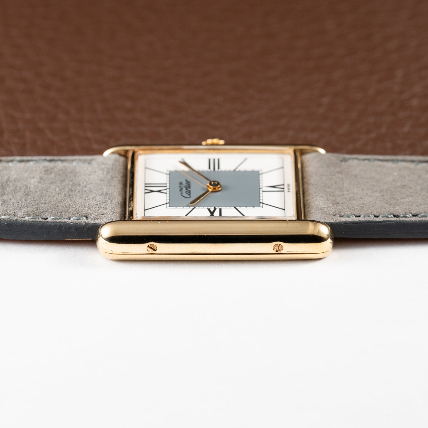 Cartier Must de Tank Vermeil Grey Art Deco Dial Reference 590005 from 1990s