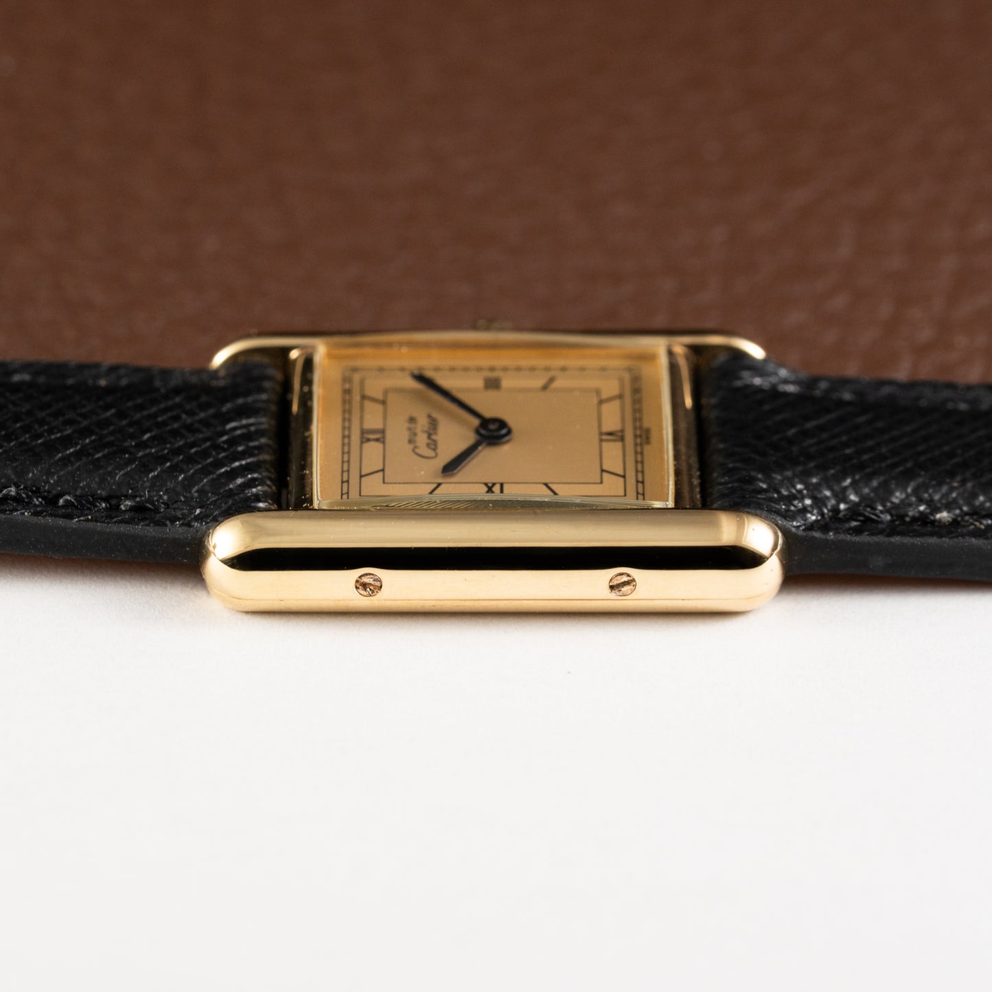 Cartier Must de Tank Vermeil Art Deco Roman Dial PM Reference 3 66001