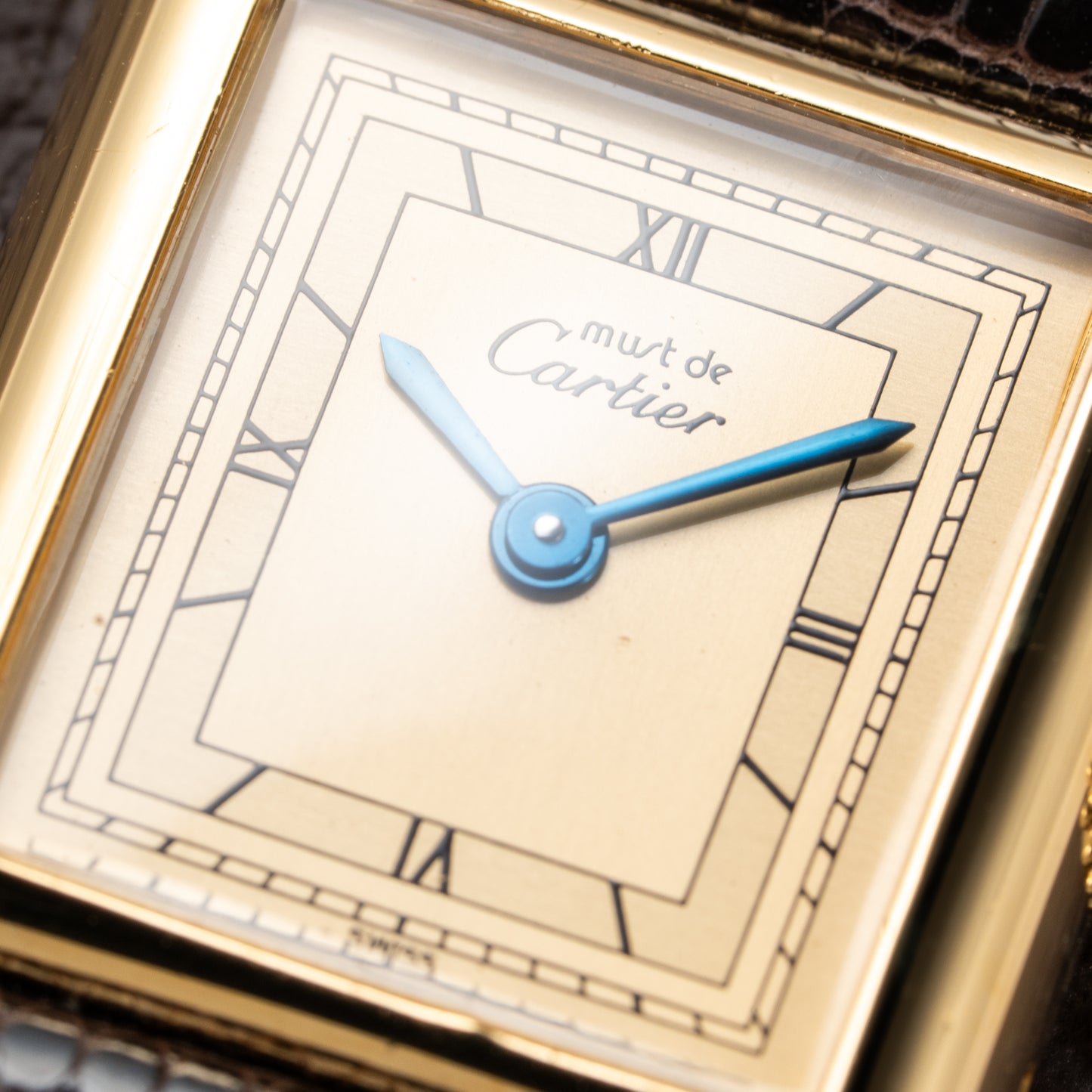 Cartier Tank Must de Vermeil Art Deco Roman Lemon Dial CARTIER SERVICED Ref. 3 66001