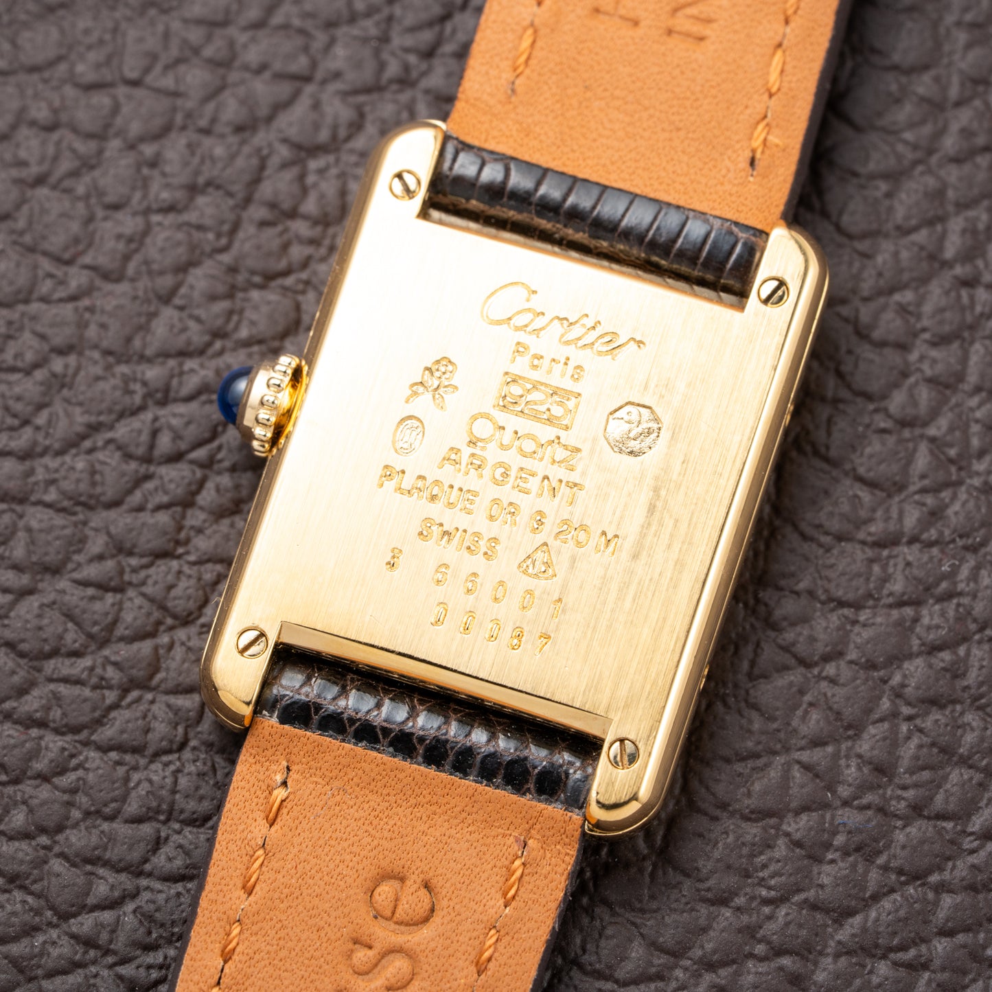 Cartier Tank Must de Vermeil Art Deco Roman Lemon Dial CARTIER SERVICED Ref. 3 66001