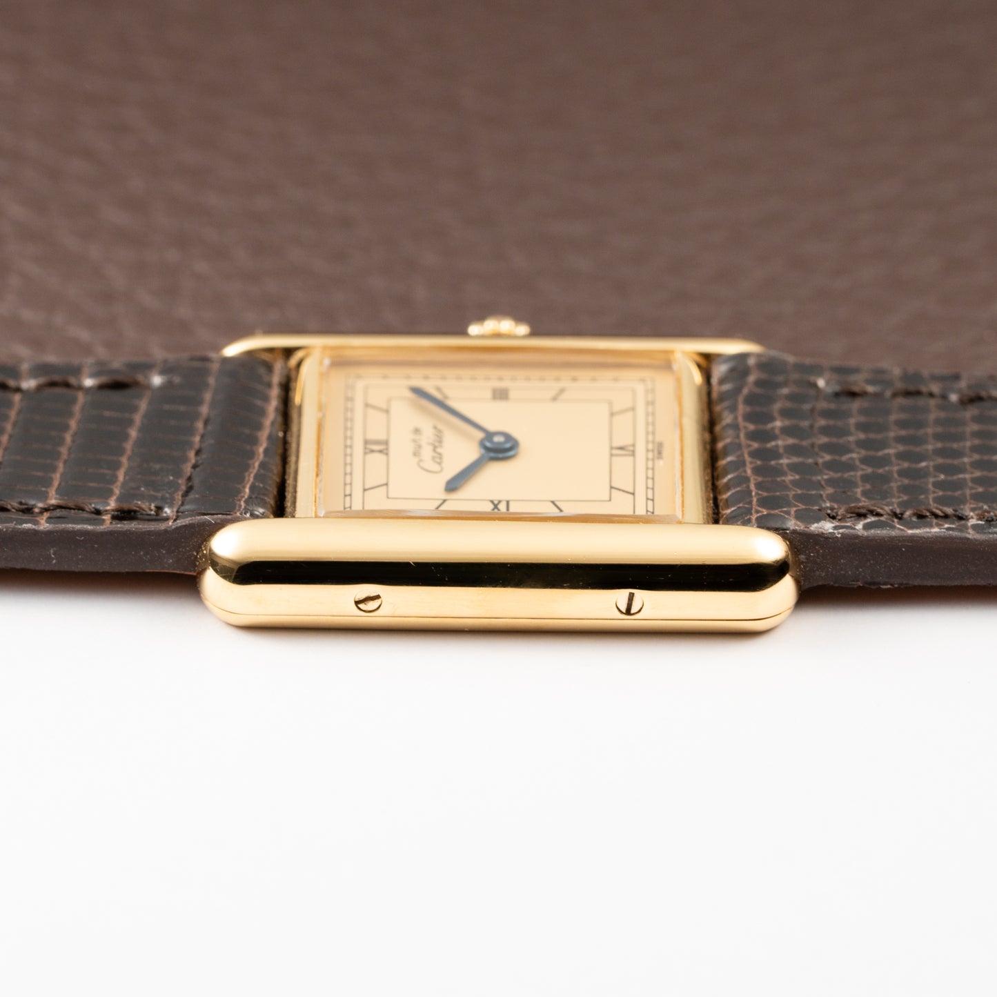 Cartier Tank Must de Vermeil Art Deco Roman Lemon Dial CARTIER SERVICED Ref. 3 66001
