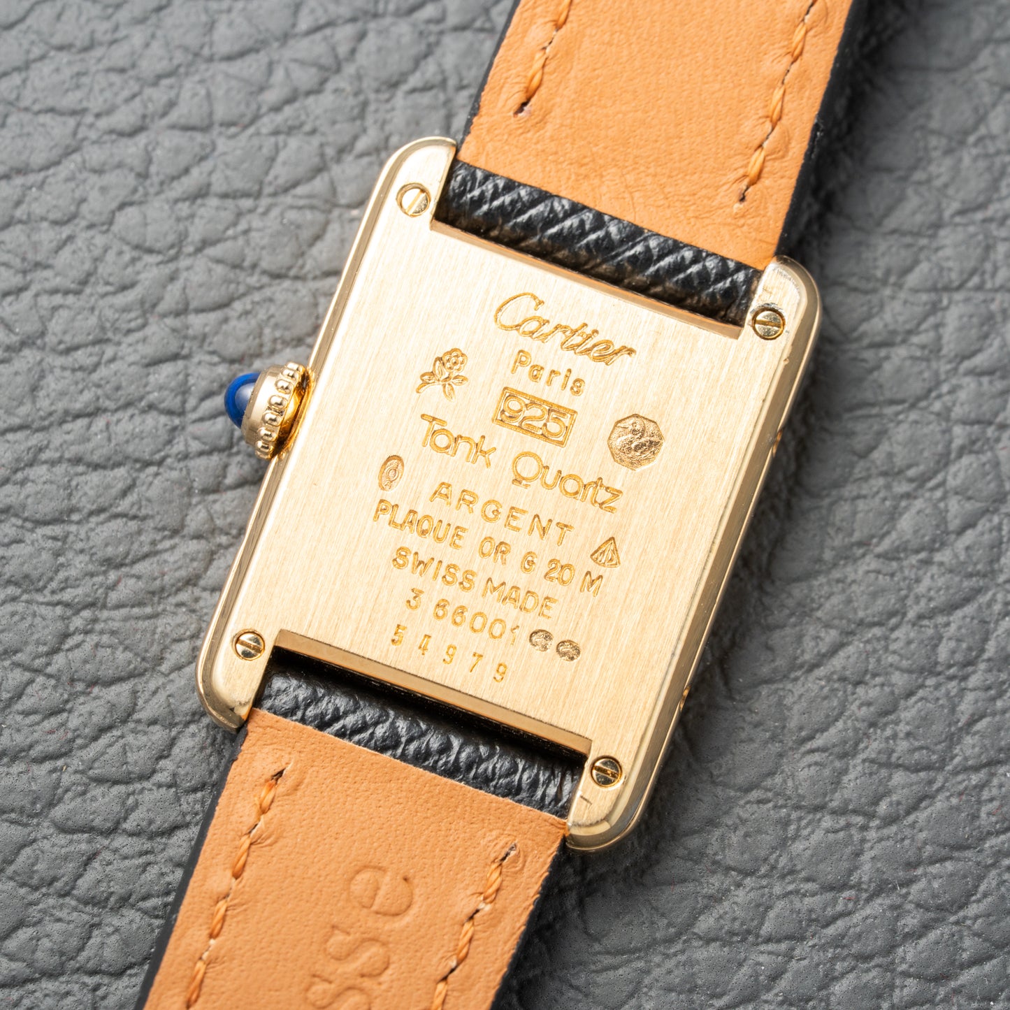 Cartier Must de Tank Vermeil Hollow Big Roman Mirror Dial Ref 3 66001 Quartz PM Cartier Service 2025