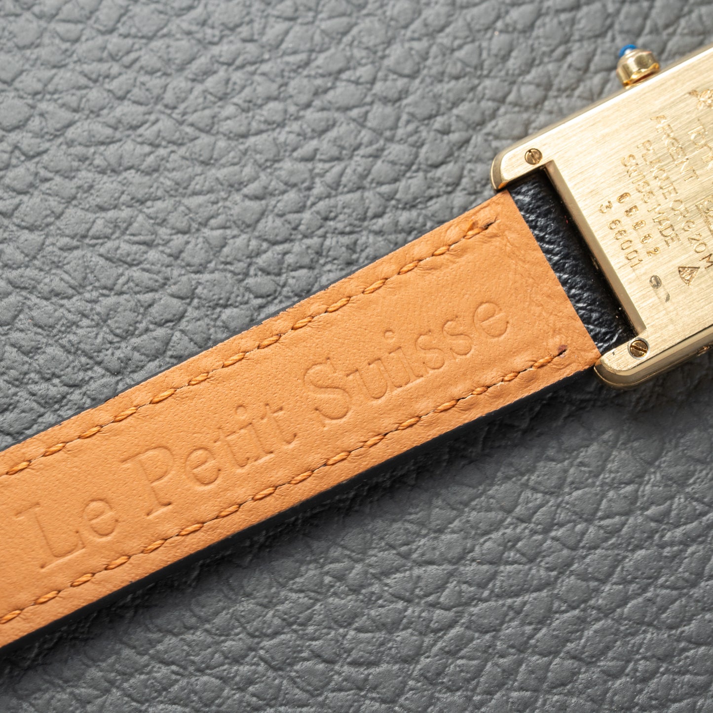 Cartier Must de Tank Vermeil Hollow Big Roman Mirror Gold Dial Quartz PM Ref 3 66001