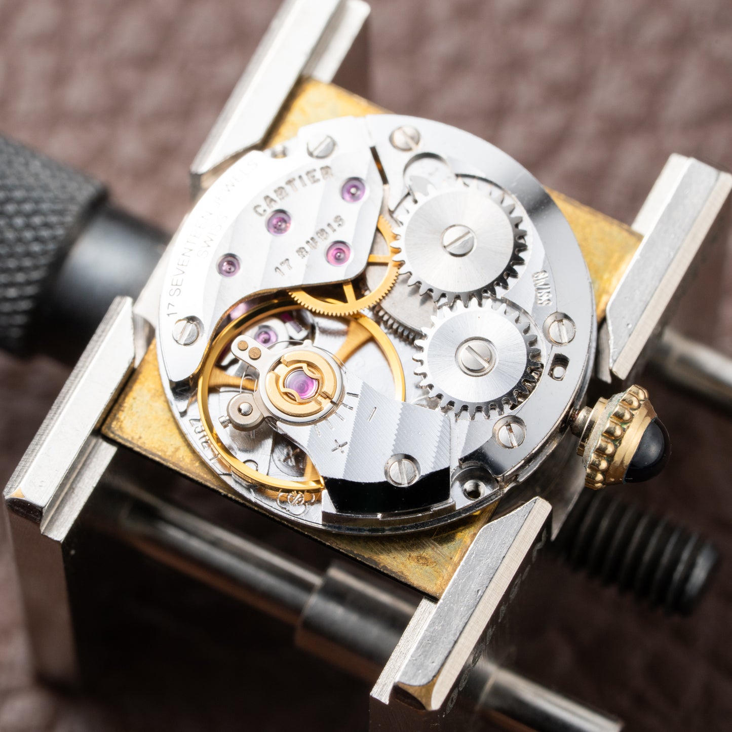 Cartier Tank Must de Vermeil Black Dial PM 1980s Model