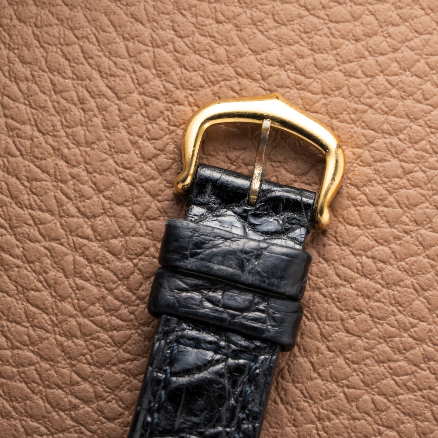 Cartier Tank Must de Vermeil Black Dial PM 1980s Model