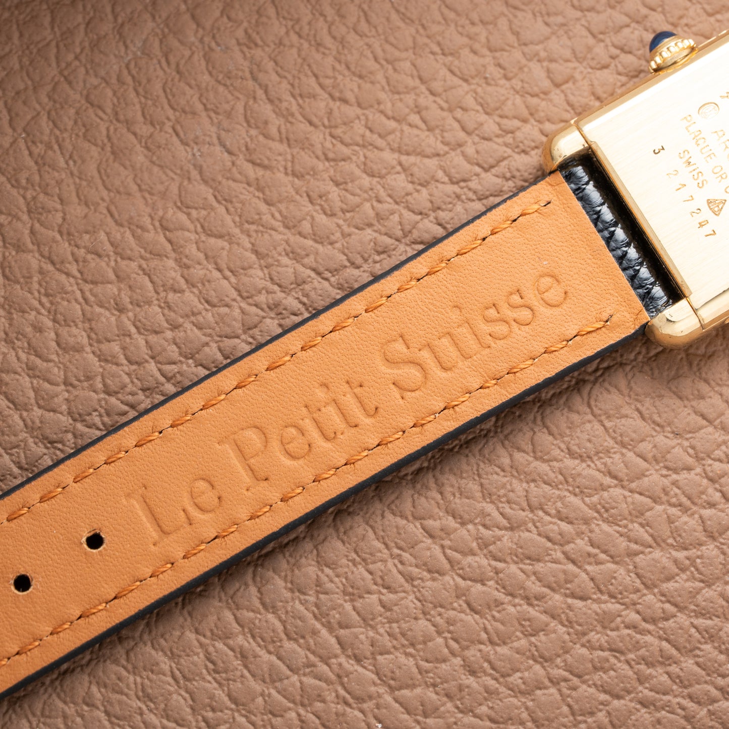 Cartier Tank Must de Vermeil Black Dial PM 1980s