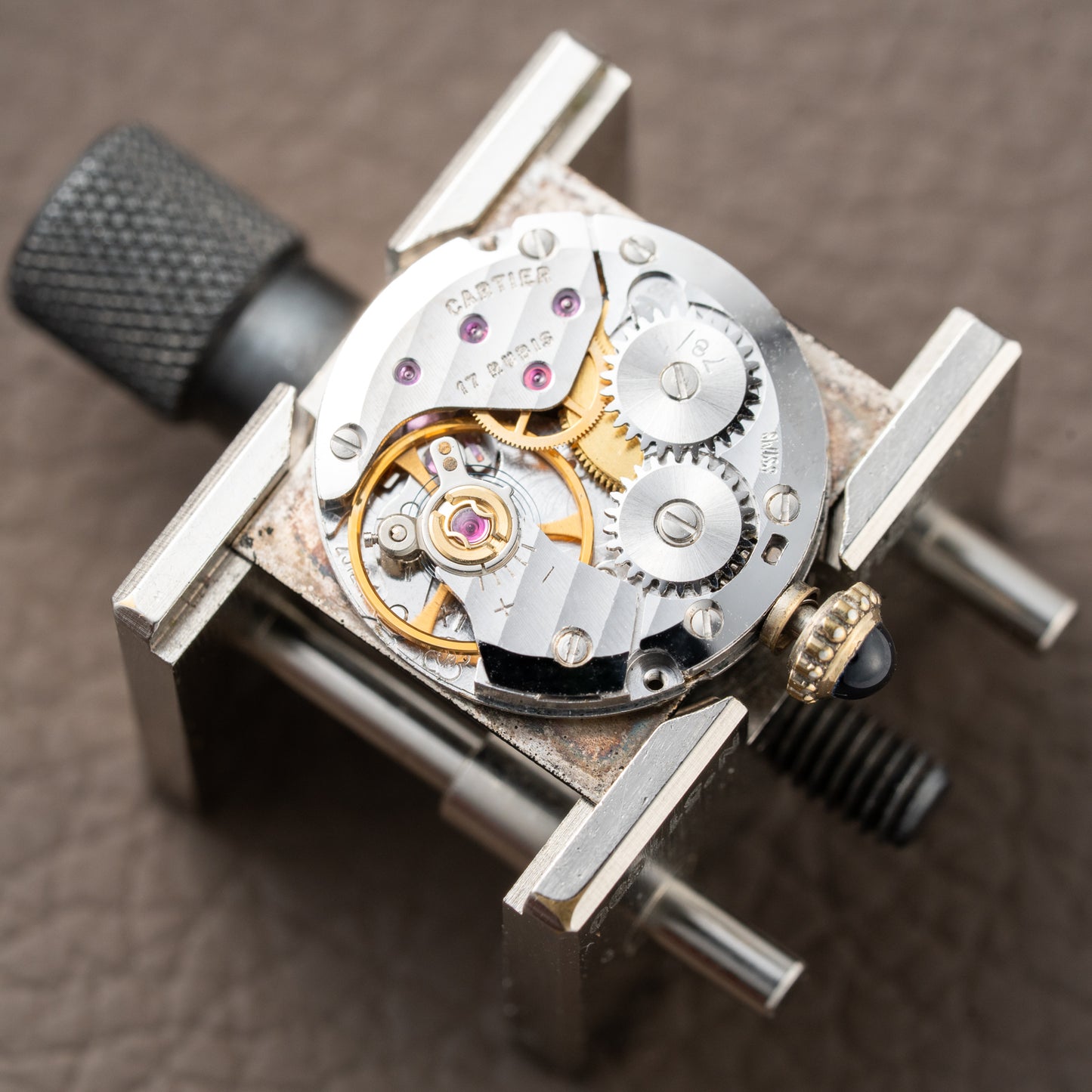 Cartier Tank Must de Vermeil Black Dial PM Full Set from 1987