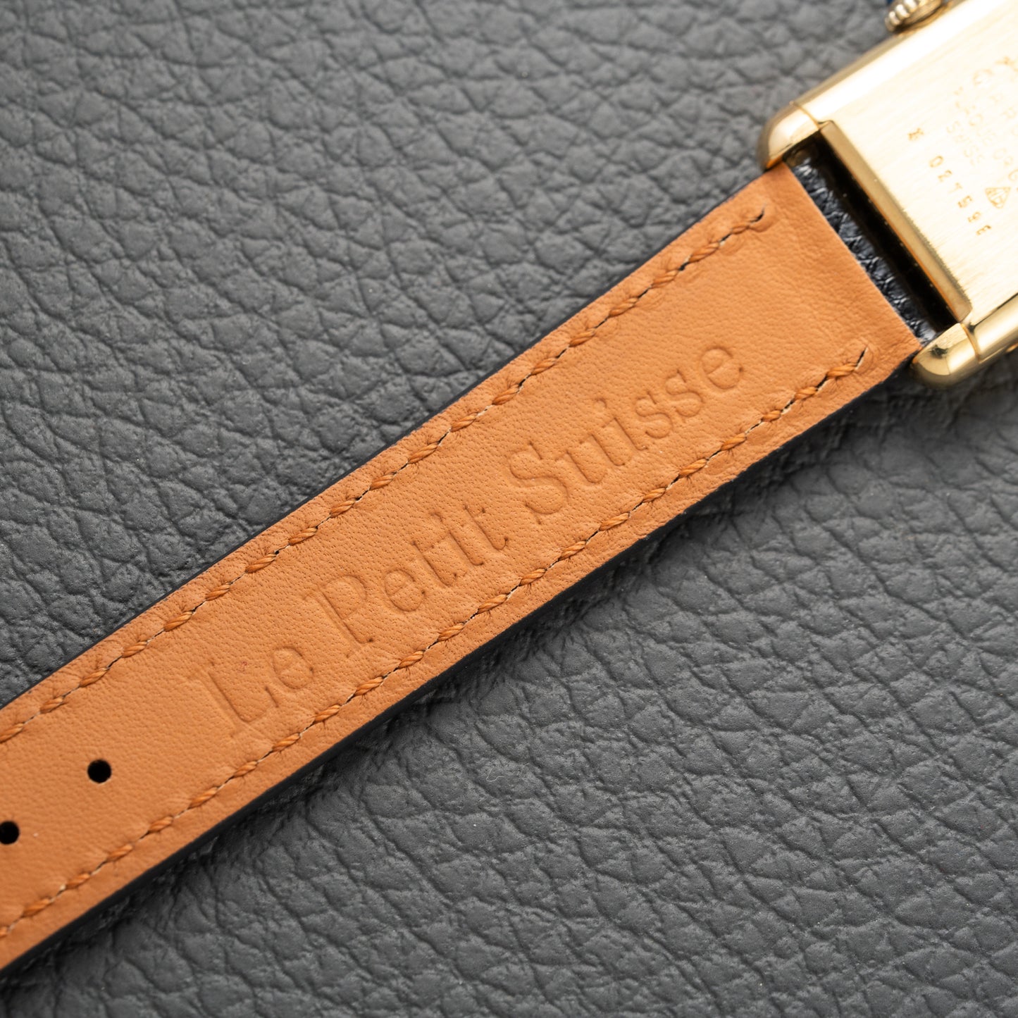 Cartier Tank Must de Vermeil Black Dial PM Full Set from 1987