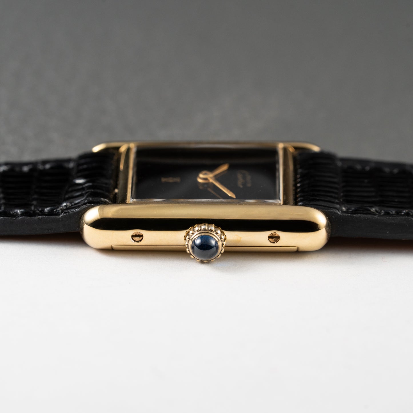 Cartier Tank Must de Vermeil Black Dial PM Full Set from 1987