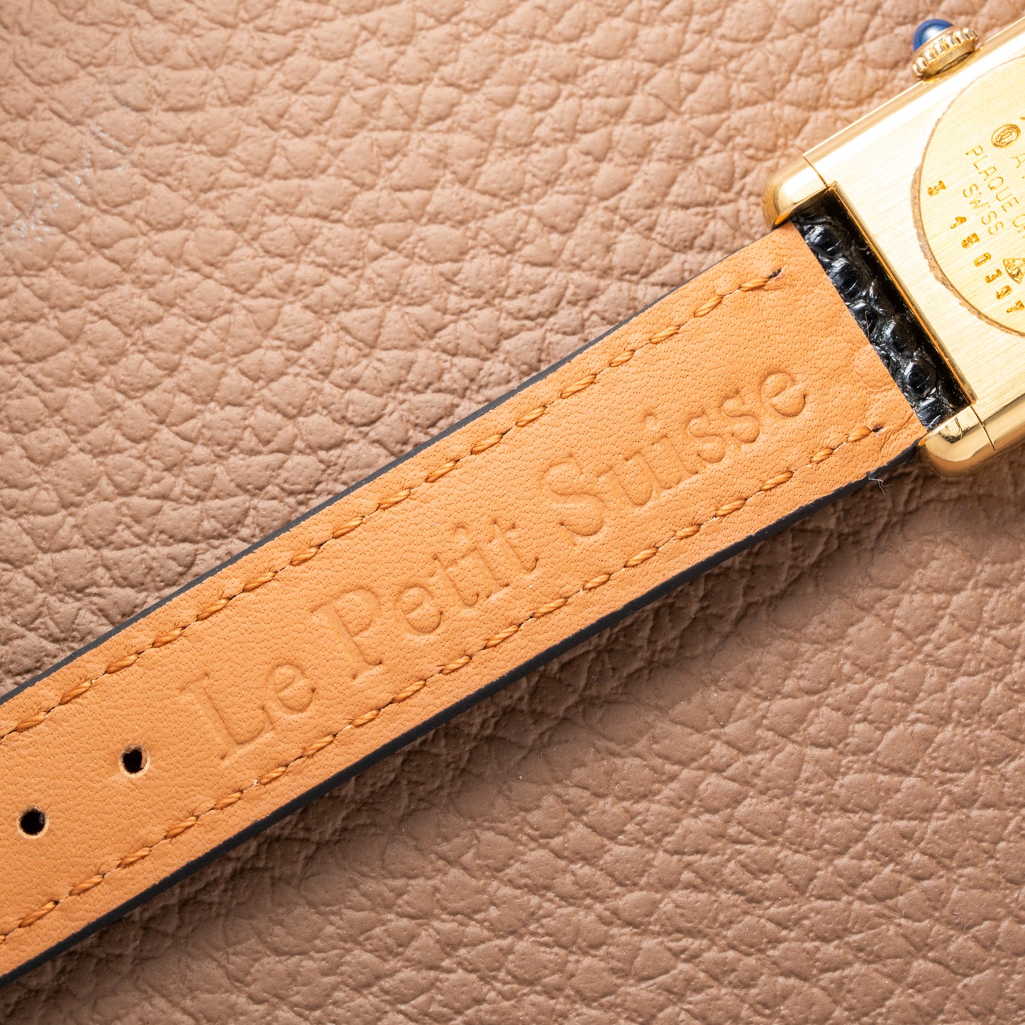 Cartier Tank Must de Vermeil Black Roman Dial PM 1980s