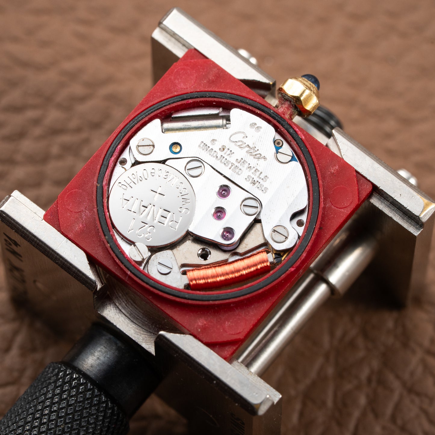 Cartier Tank Must de Vermeil Black Spider Dial Reference 3 66001 from 1980s