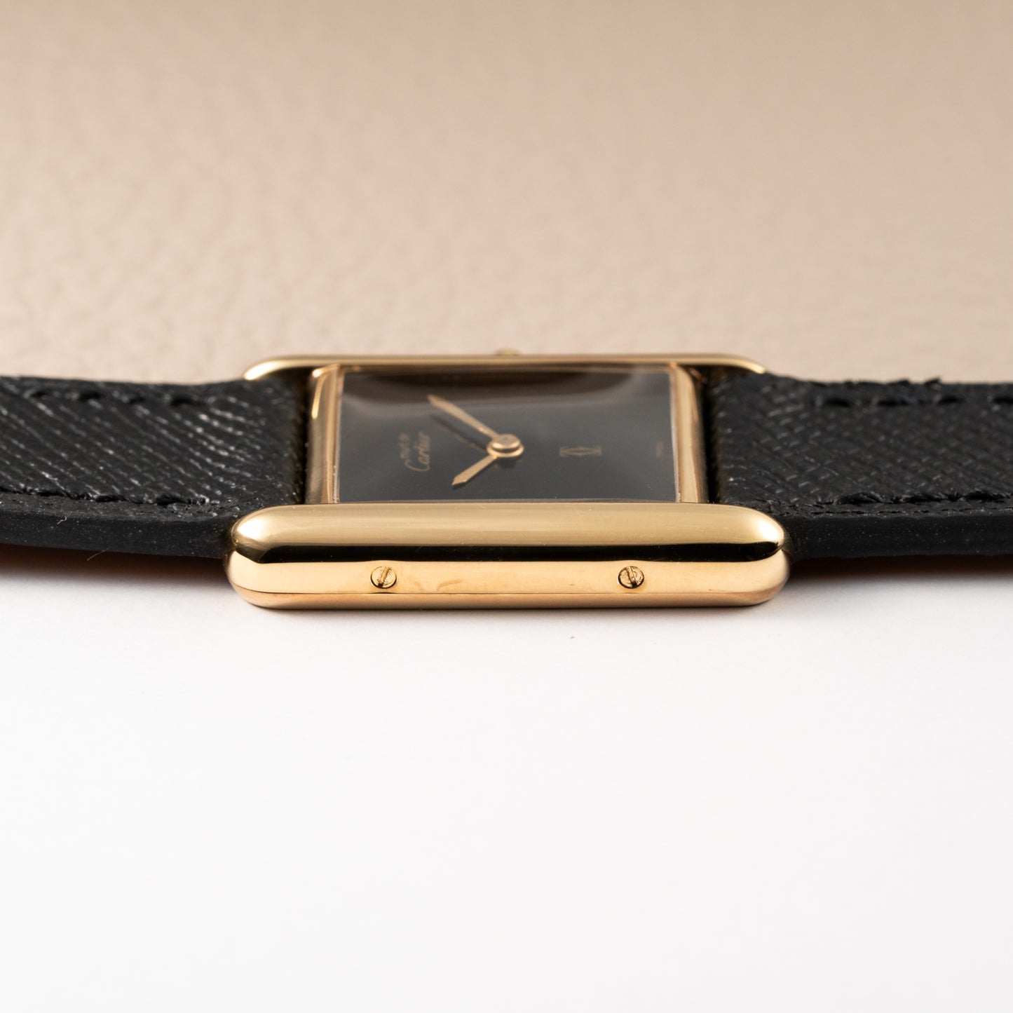 Cartier Tank Must de Vermeil Black Spider Dial Reference 3 66001 from 1980s