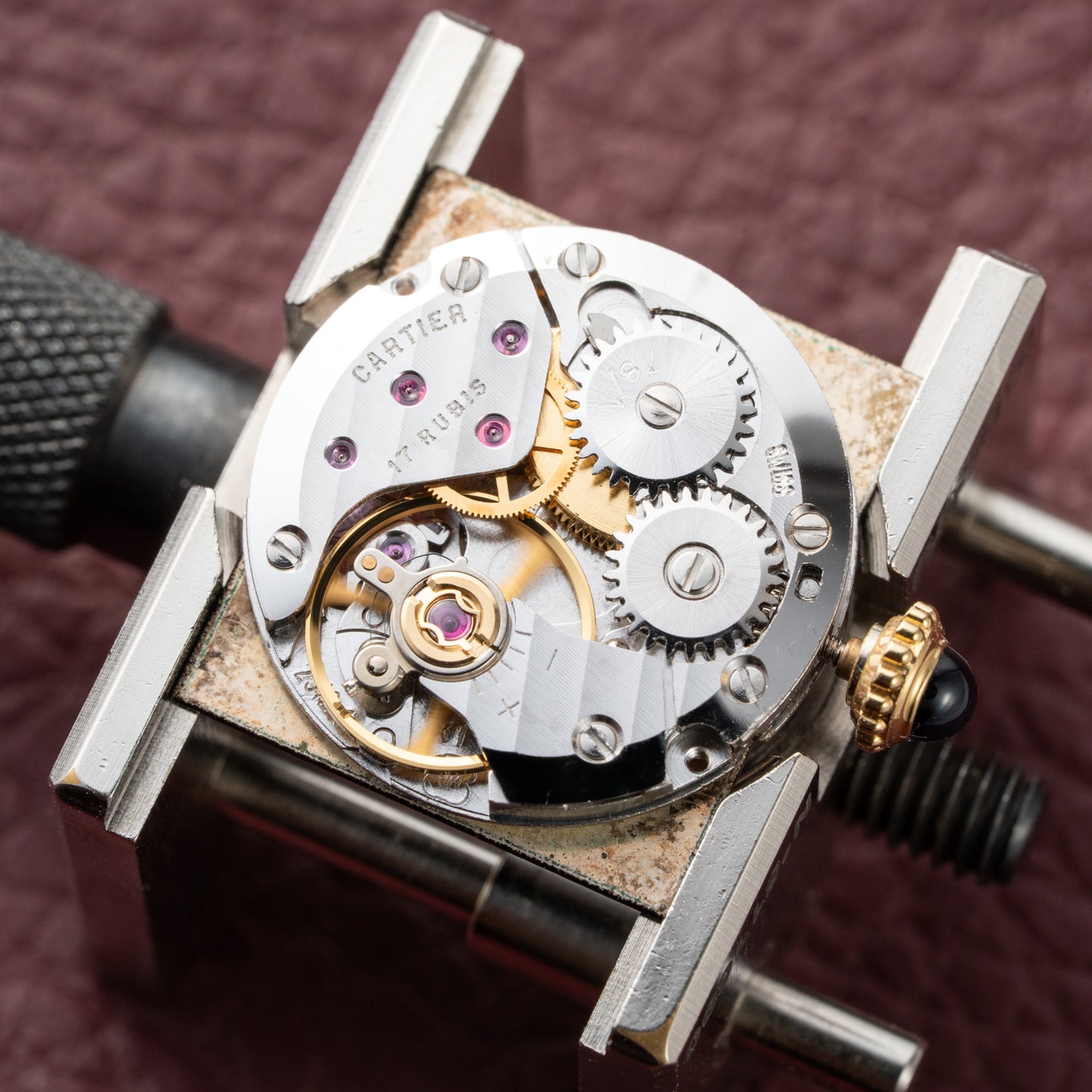 Cartier Tank Must de Vermeil Black Dial PM 1980s