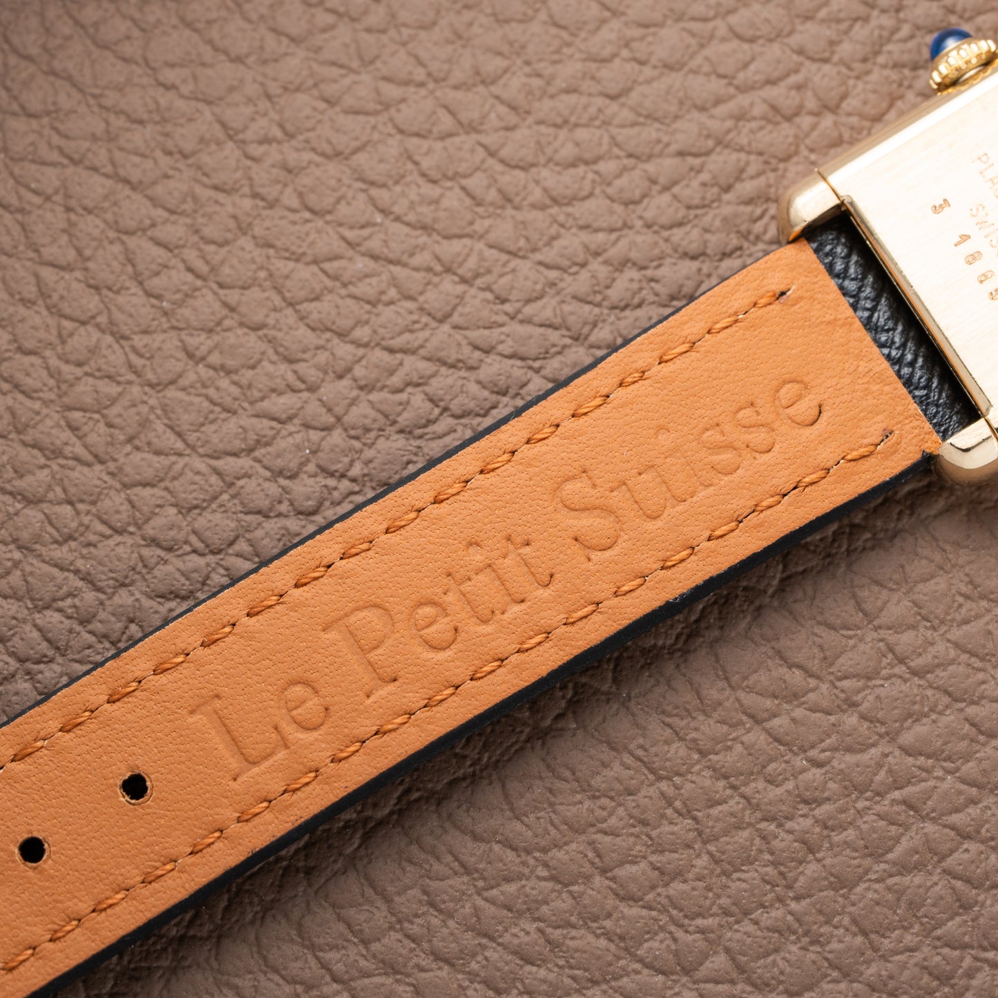 Cartier Tank Must de Vermeil Black Dial PM 1980s