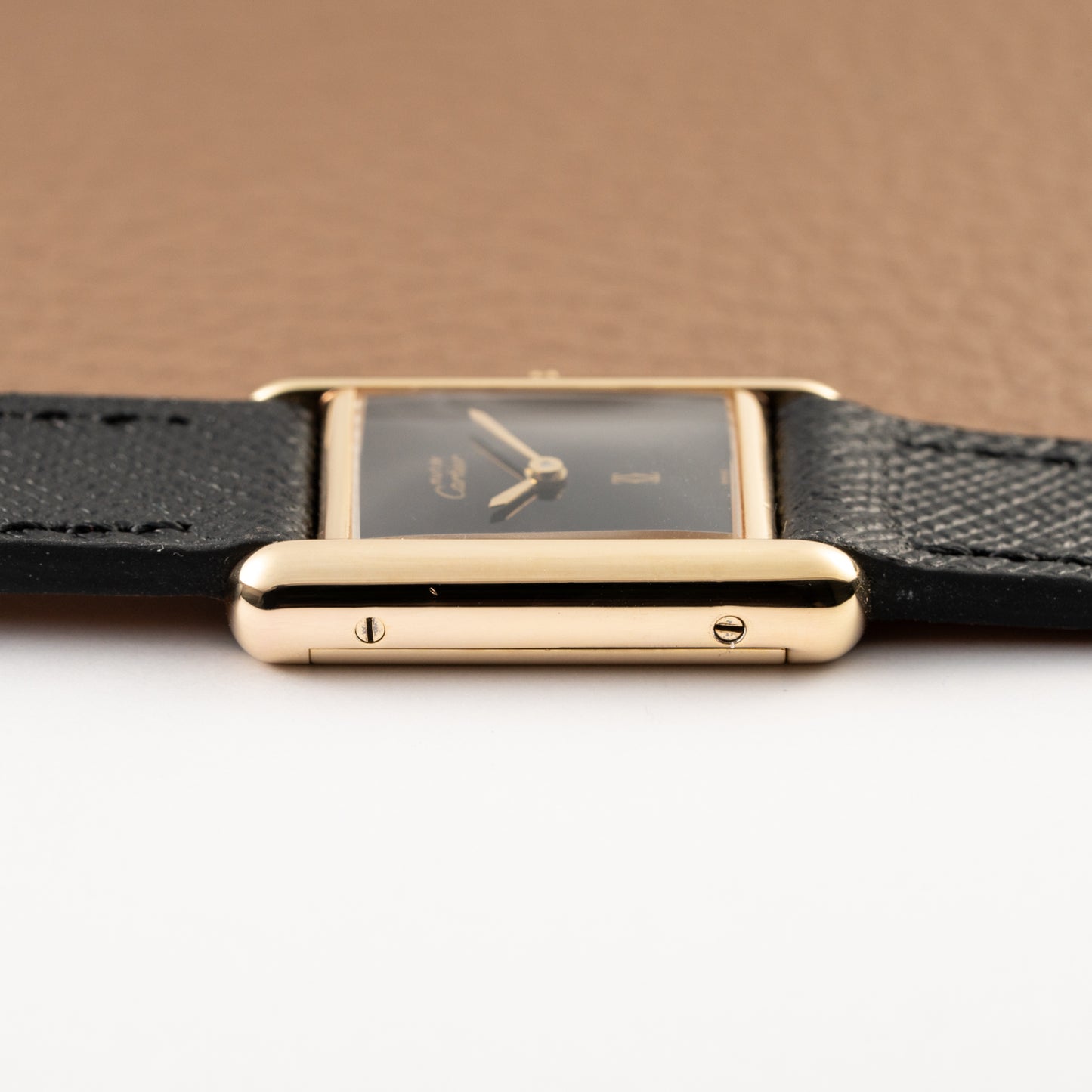 Cartier Tank Must de Vermeil Black Dial PM 1980s
