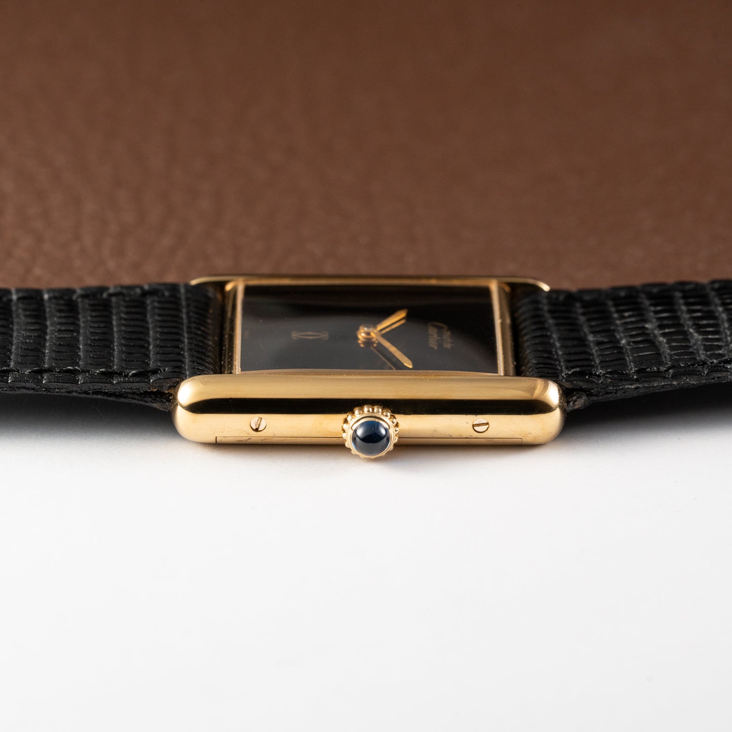 Cartier Tank Must de Vermeil Black Onyx Dial GM 1980s