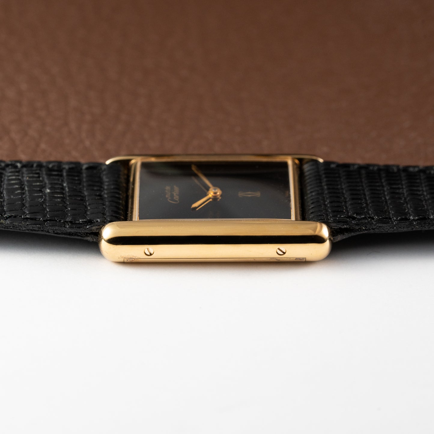 Cartier Tank Must de Vermeil Black Onyx Dial GM 1980s