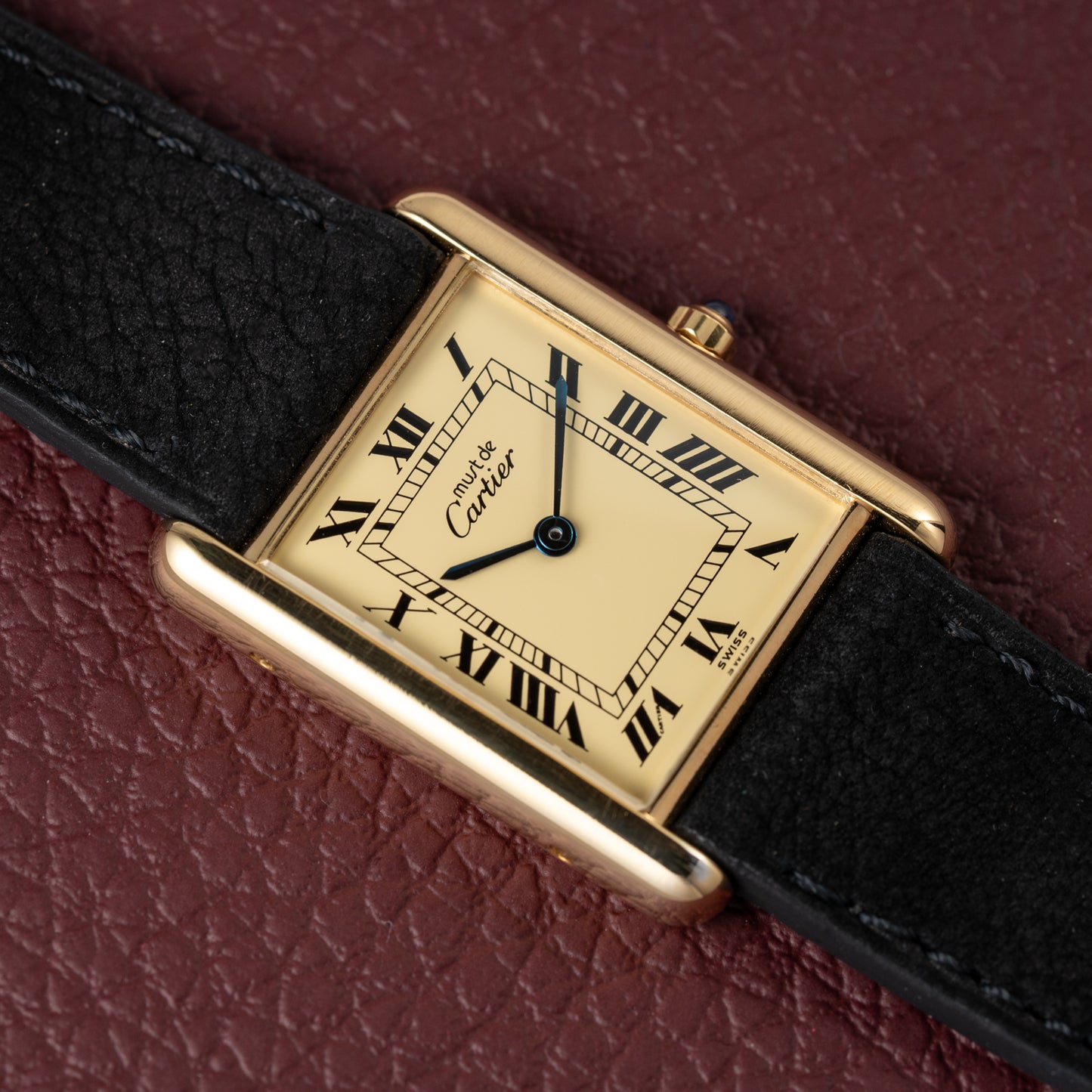 Cartier Must de Tank Vermeil Lemon Roman Dial Reference 681006