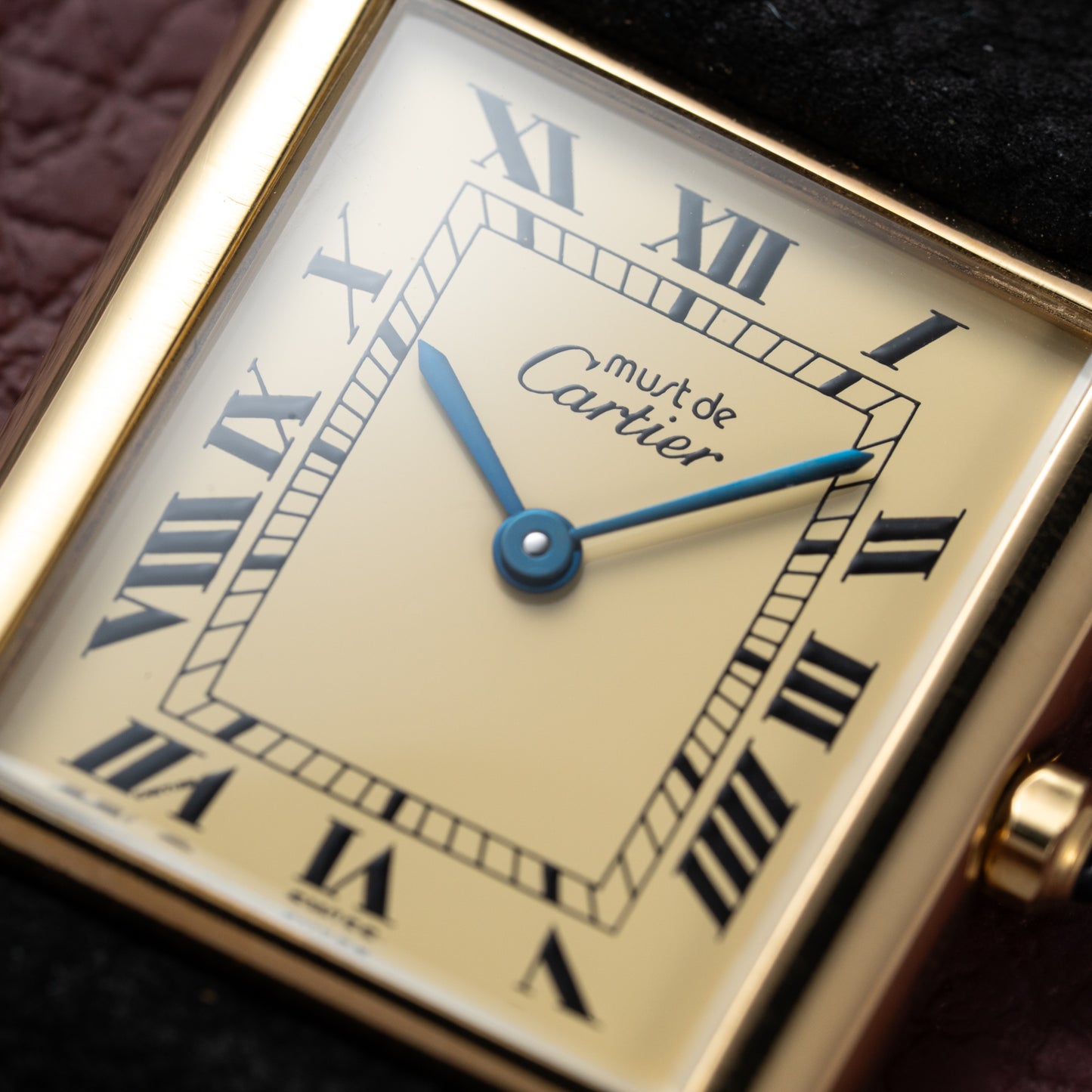 Cartier Must de Tank Vermeil Lemon Roman Dial Reference 681006