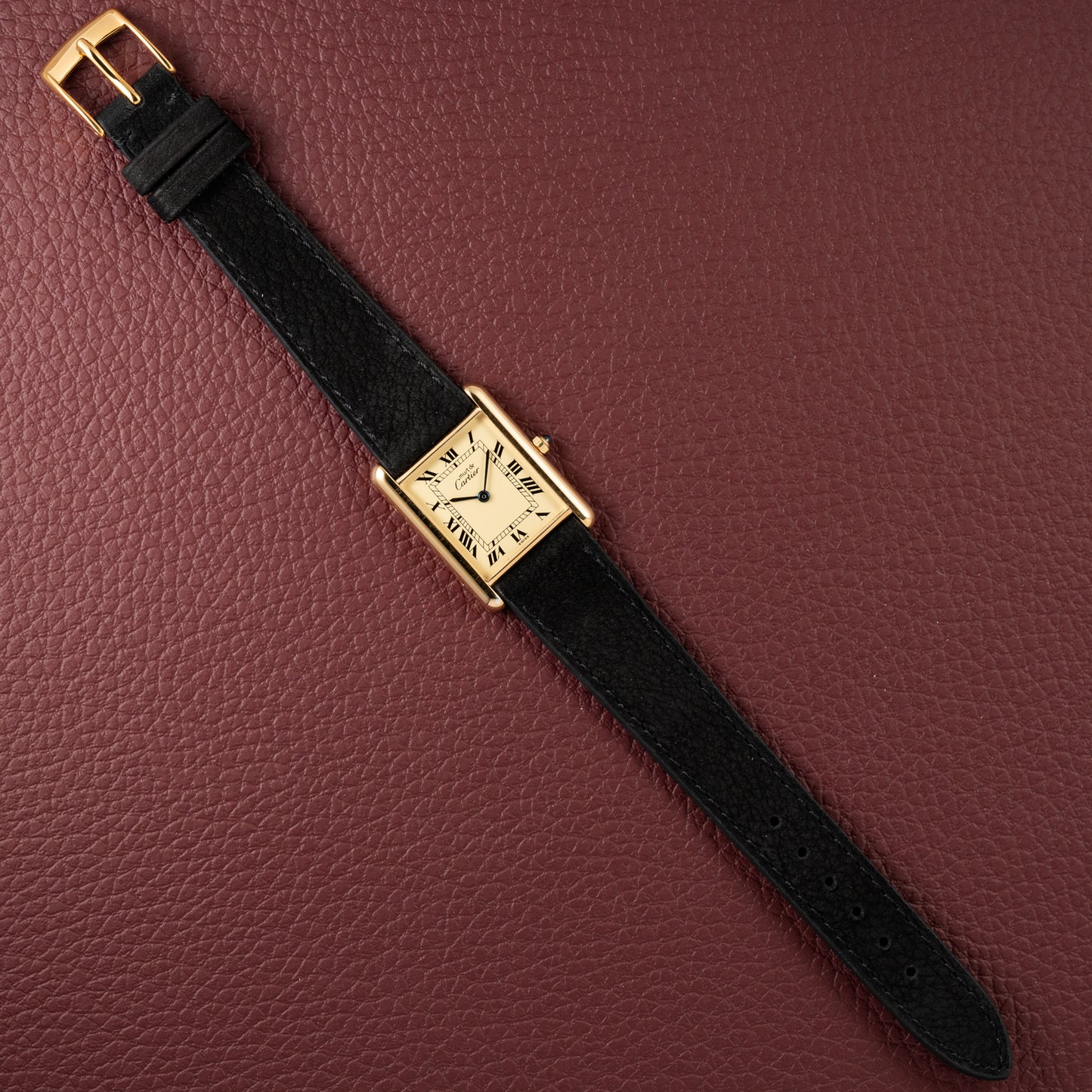Cartier Must de Tank Vermeil Lemon Roman Dial Reference 681006