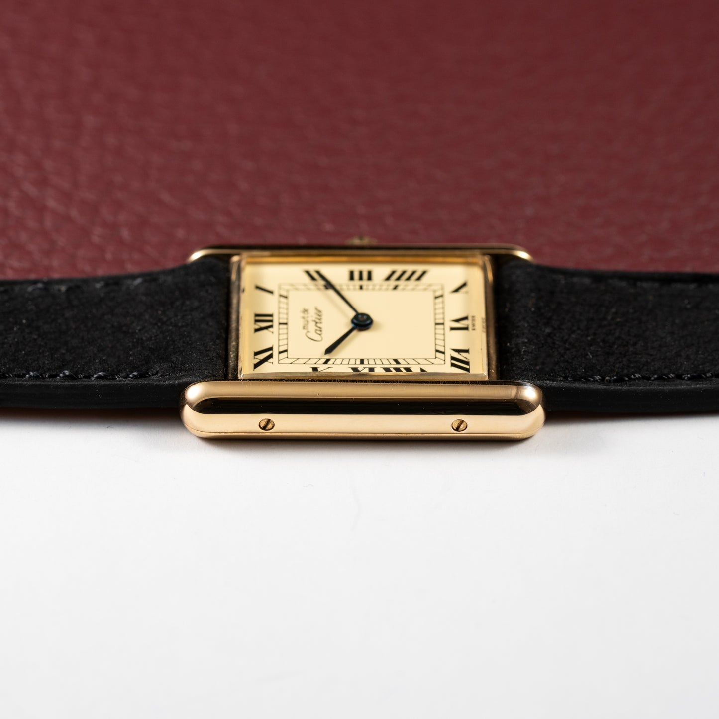 Cartier Must de Tank Vermeil Lemon Roman Dial Reference 681006
