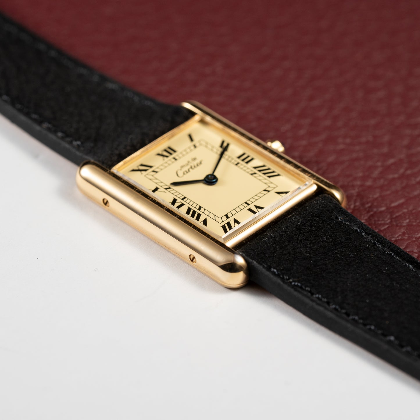 Cartier Must de Tank Vermeil Lemon Roman Dial Reference 681006